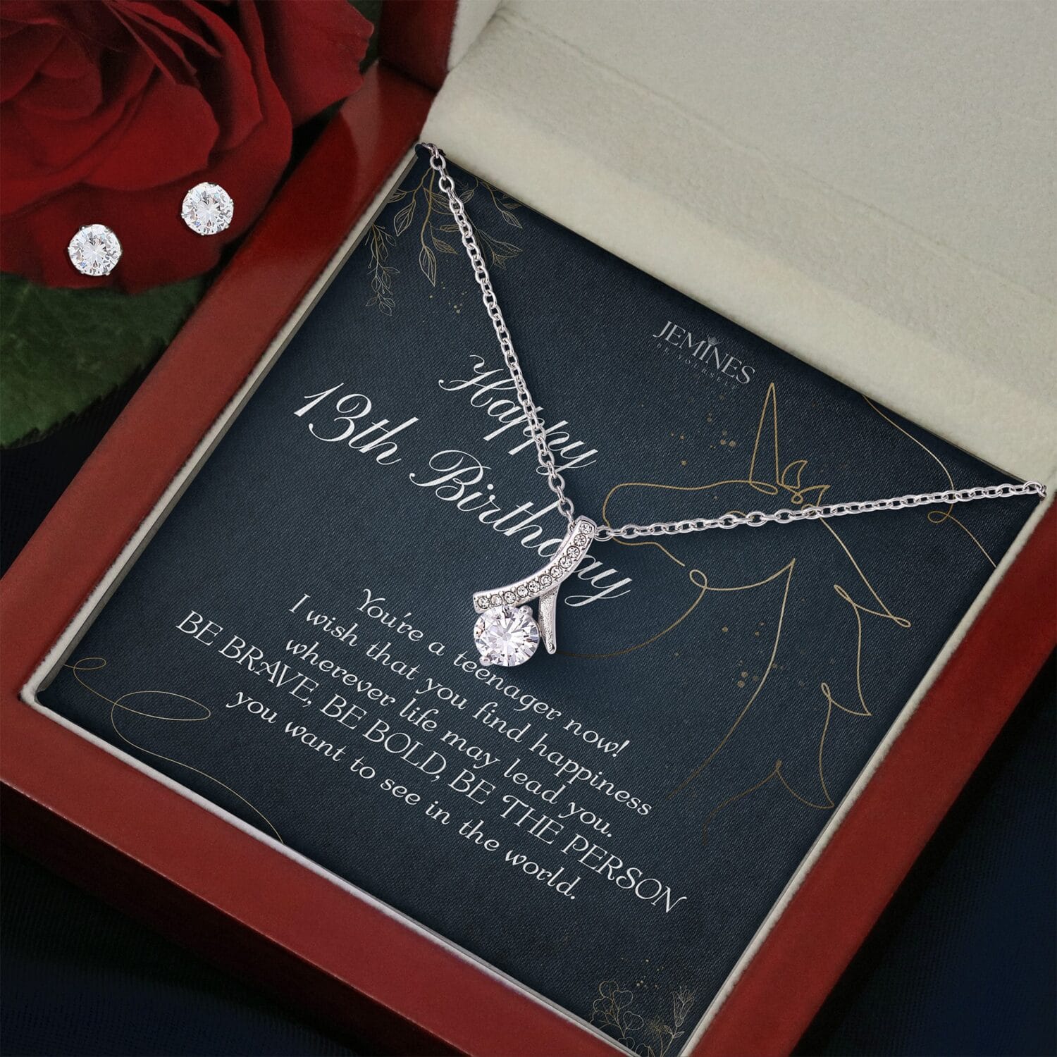 13th Birthday Alluring Beauty Set Necklace Elegant Gift - JEMINES