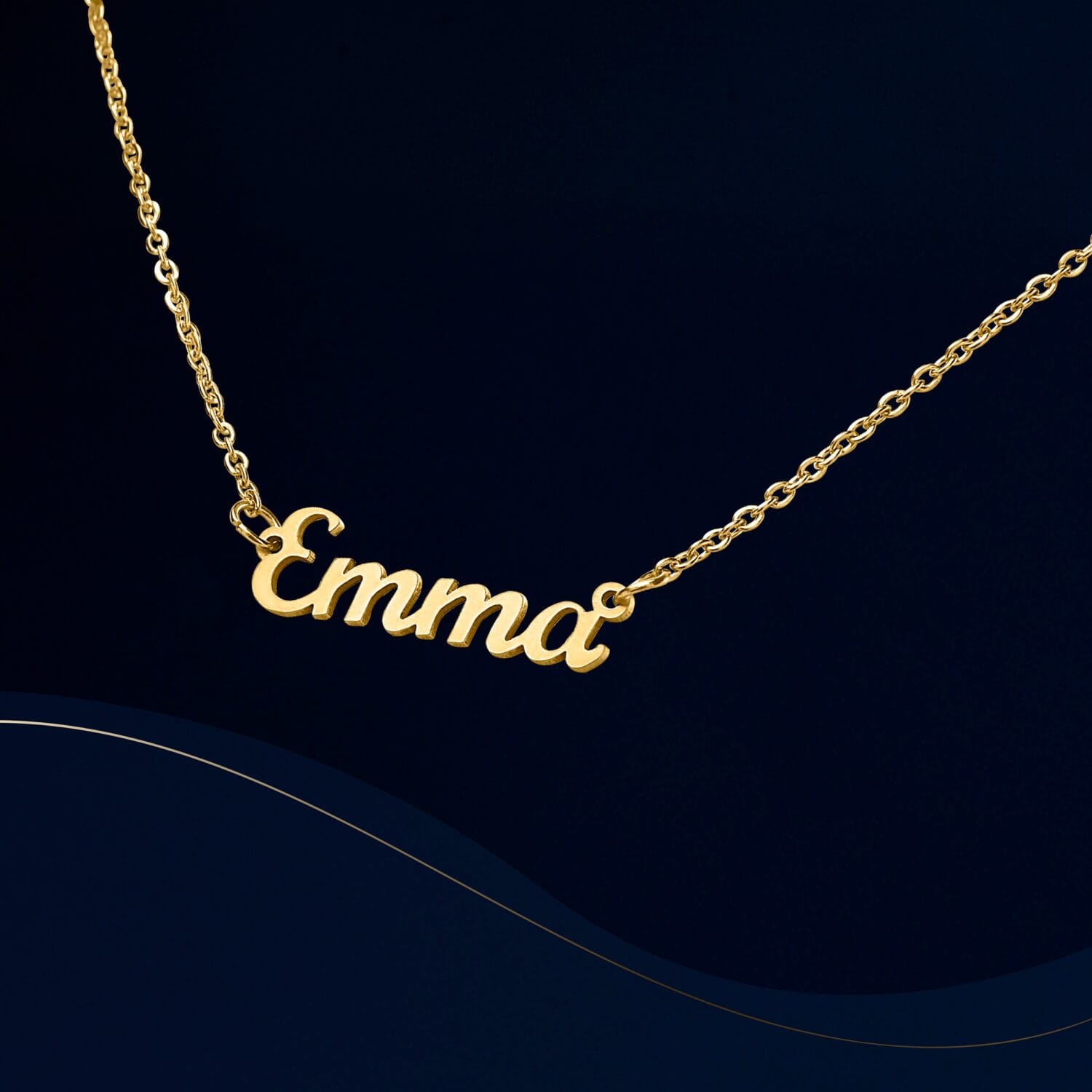 13th Birthday Custom Name Gold Necklace Elegant Gift - JEMINES