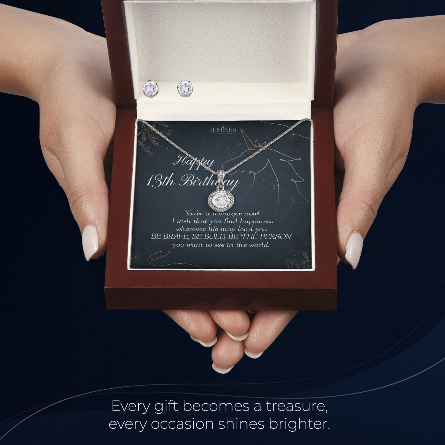 13th Birthday Eternal Hope Set Necklace Elegant Gift - JEMINES