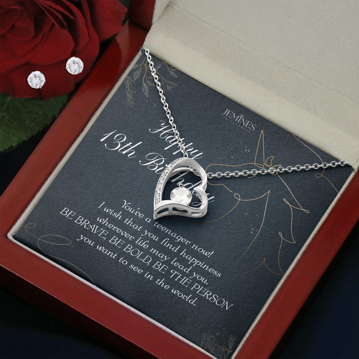 13th Birthday Forever Love Set Necklace Elegant Gift - JEMINES