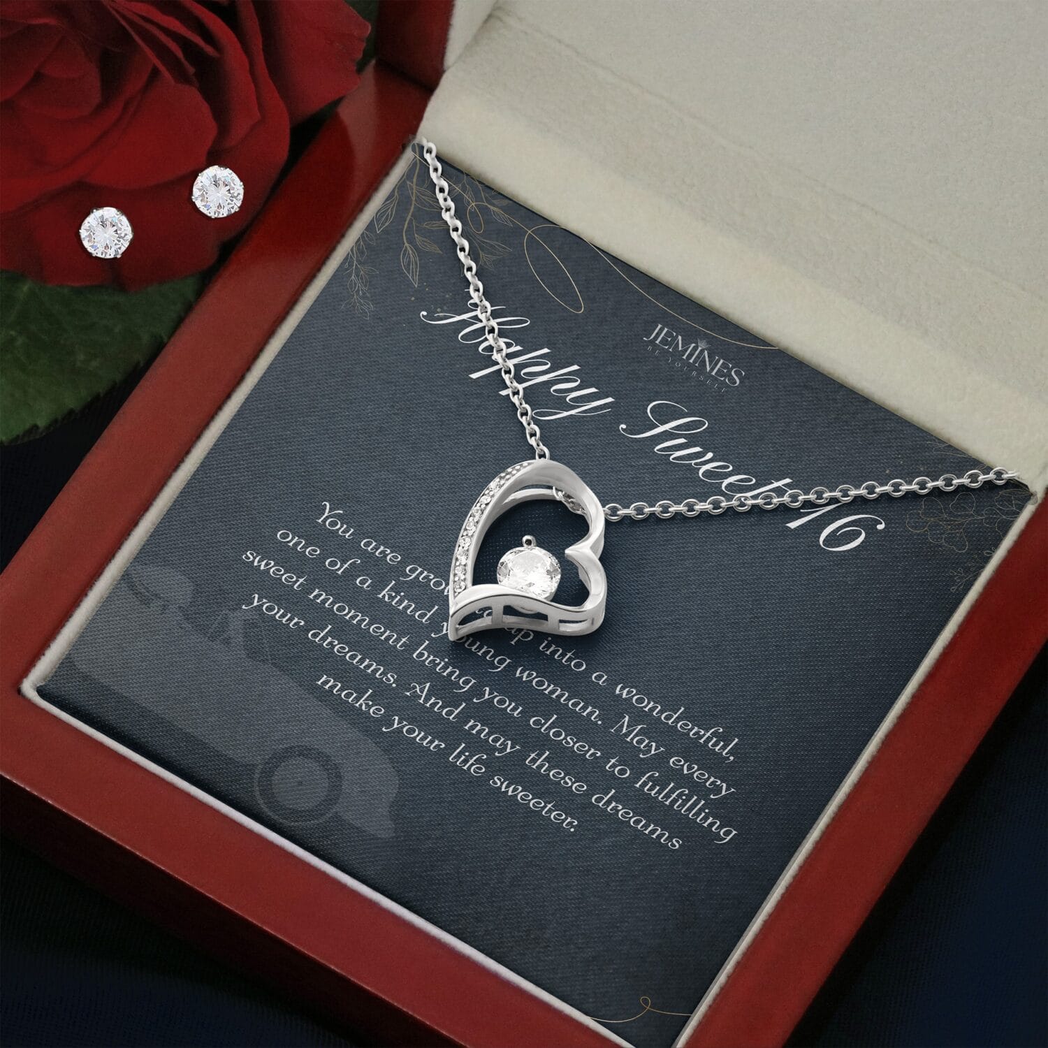 16th Birthday Forever Love Set Necklace Elegant Gift - JEMINES