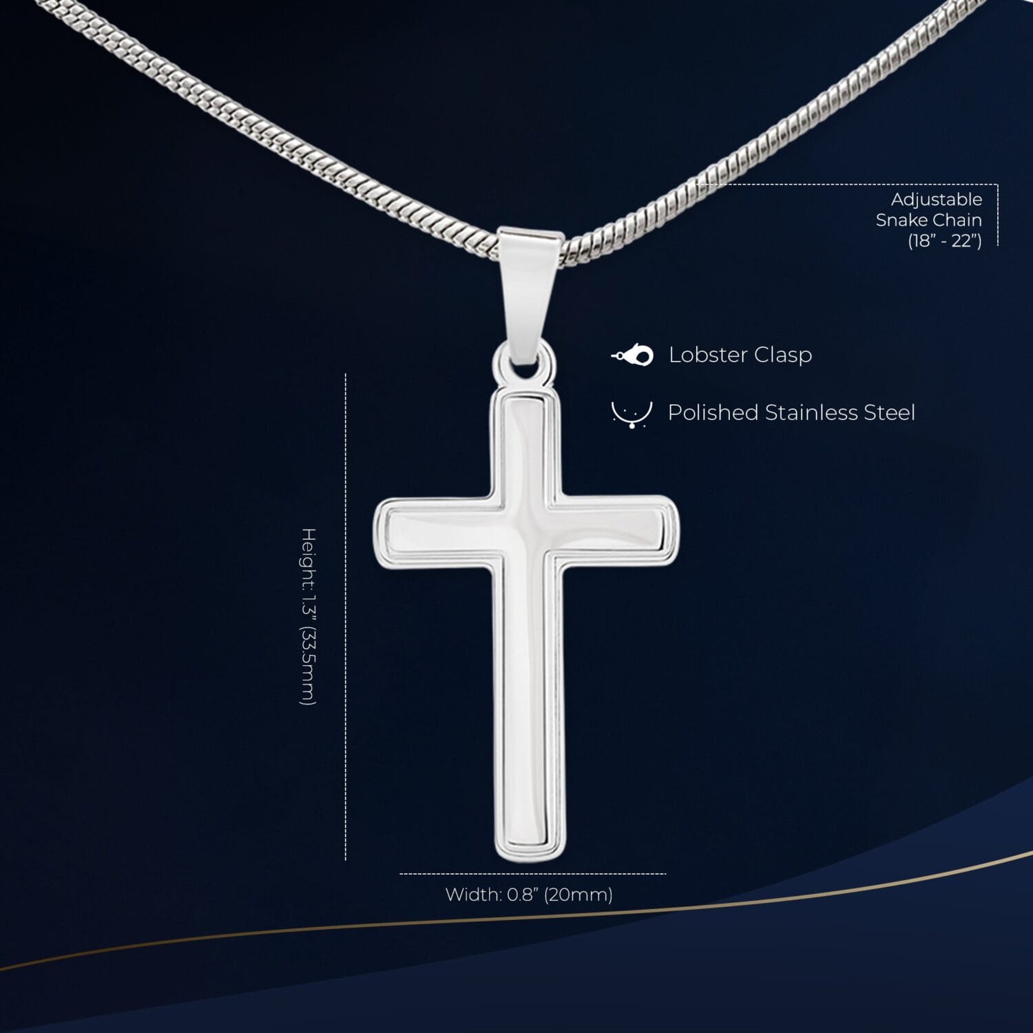 Alternative view of 18th Birthday Artisan Cross Necklace Elegant Gift