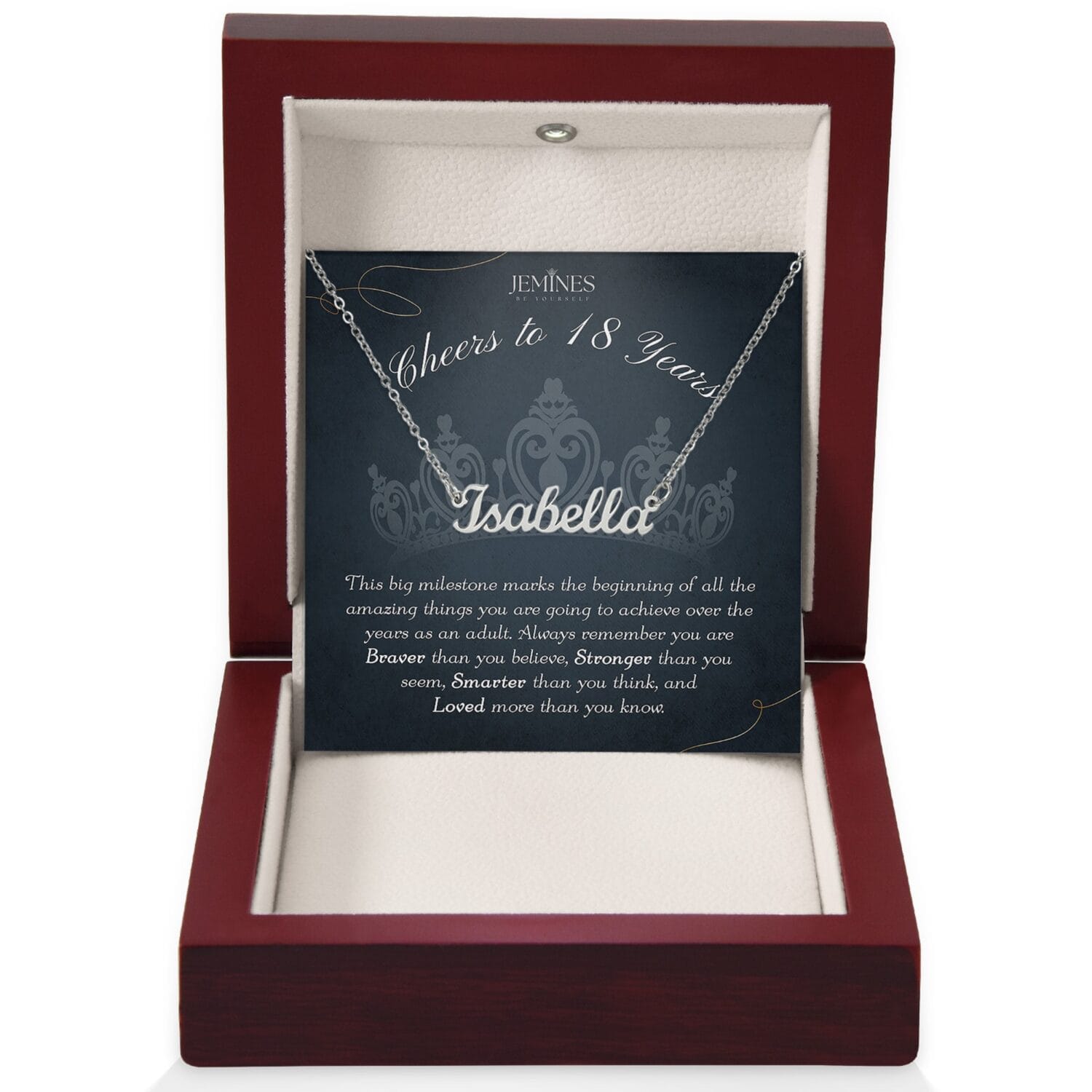 18th Birthday Custom Name Necklace Gift