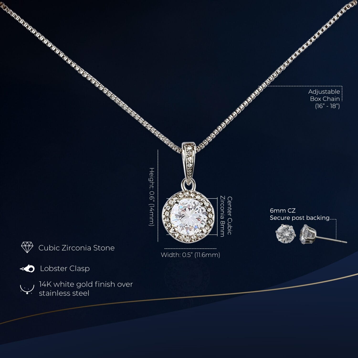Alternative view of 18th Birthday Eternal Hope Set Necklace Elegant Gift