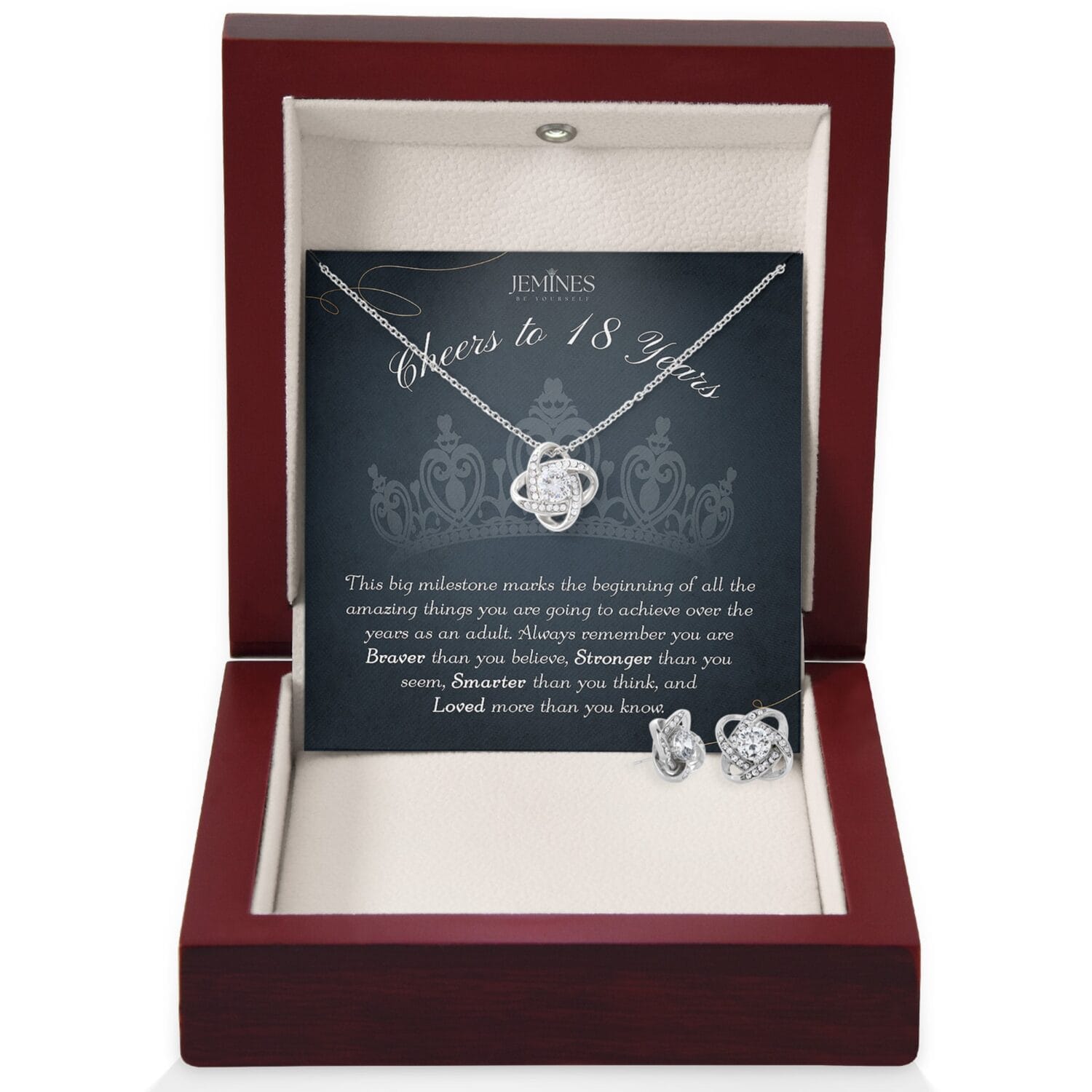 18th Birthday Love Knot Set Necklace Gift