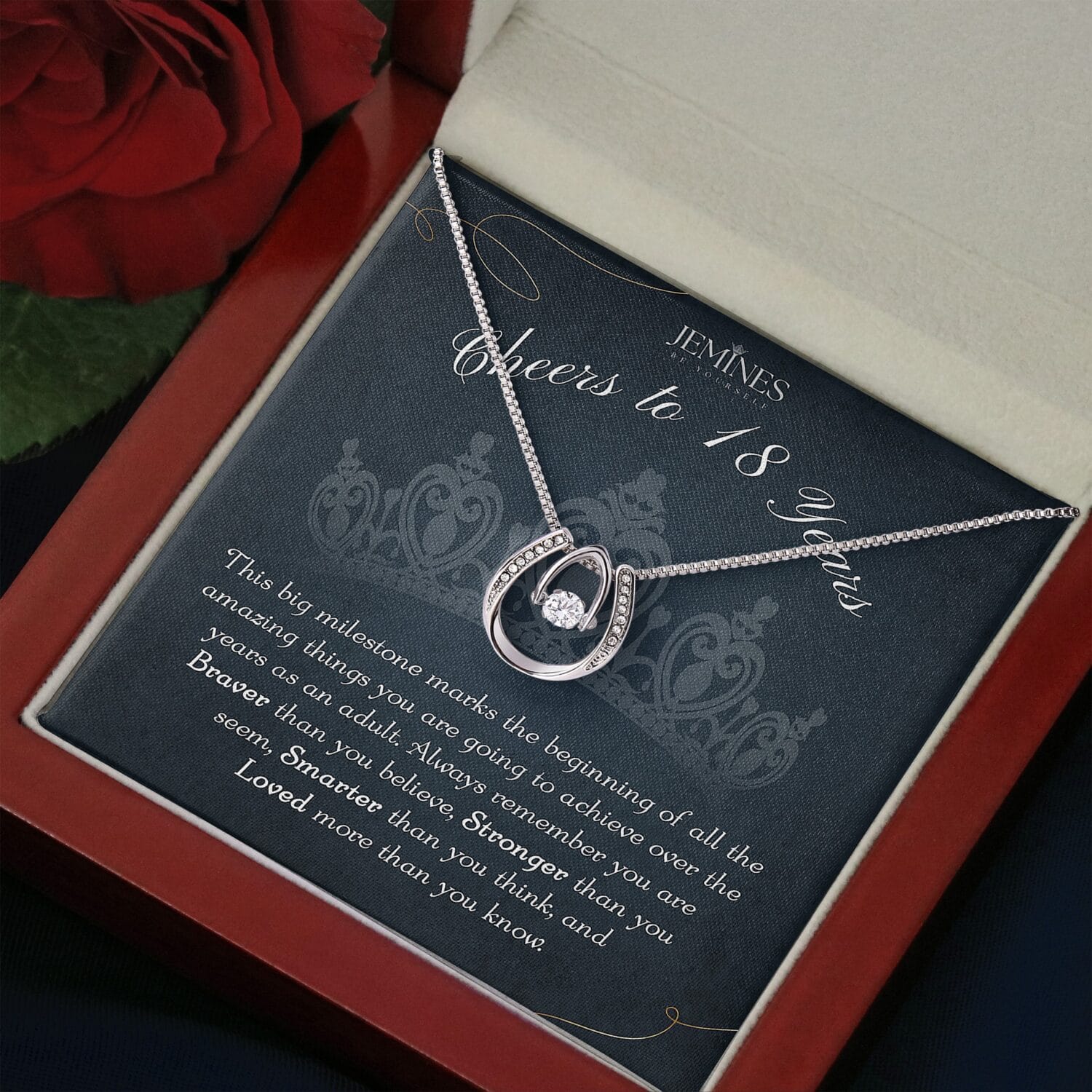 18th Birthday Lucky in Love Necklace Elegant Gift - JEMINES