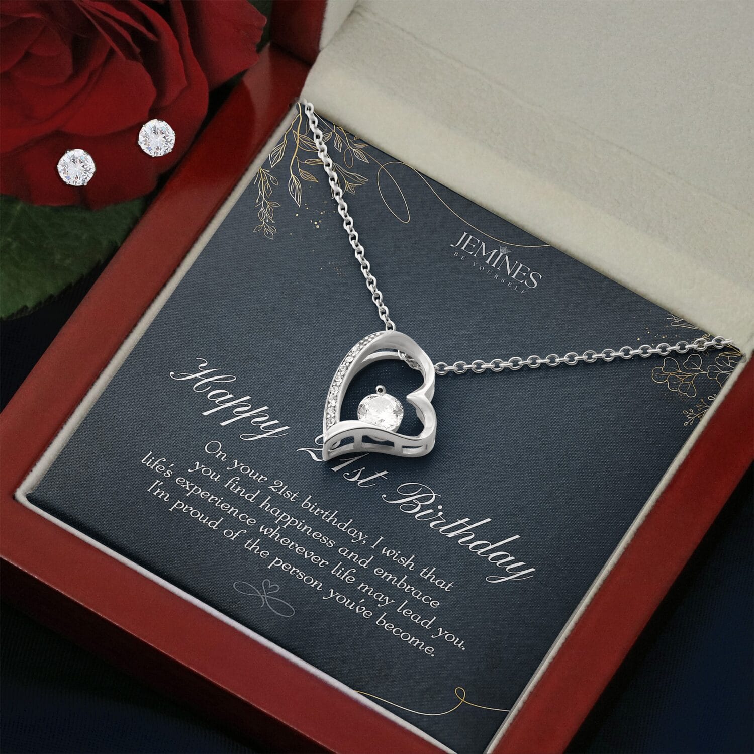 21st Birthday Forever Love Set Necklace Elegant Gift - JEMINES