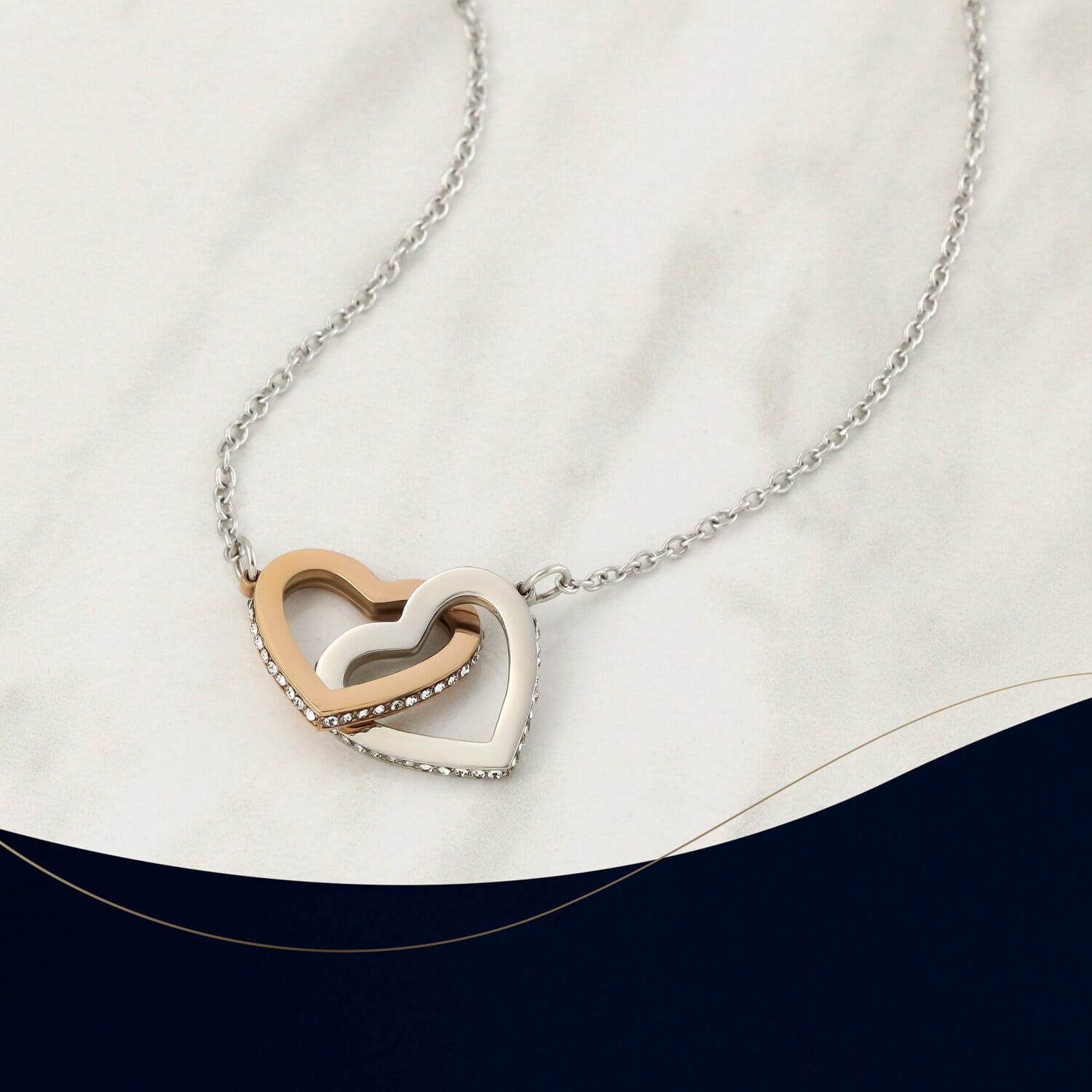 21st Birthday Interlocking Hearts Necklace Elegant Gift - JEMINES