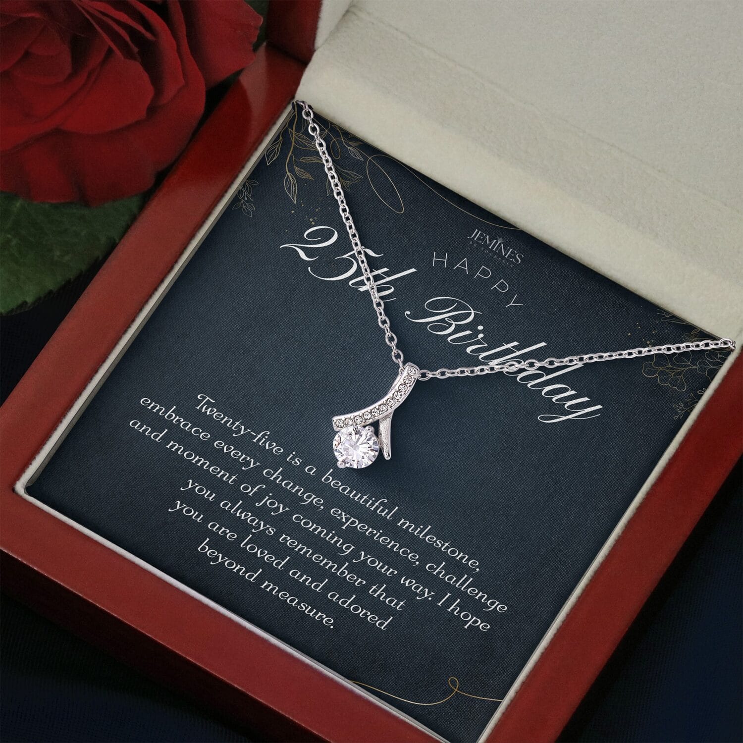 25th Birthday Alluring Beauty Necklace Elegant Gift - JEMINES