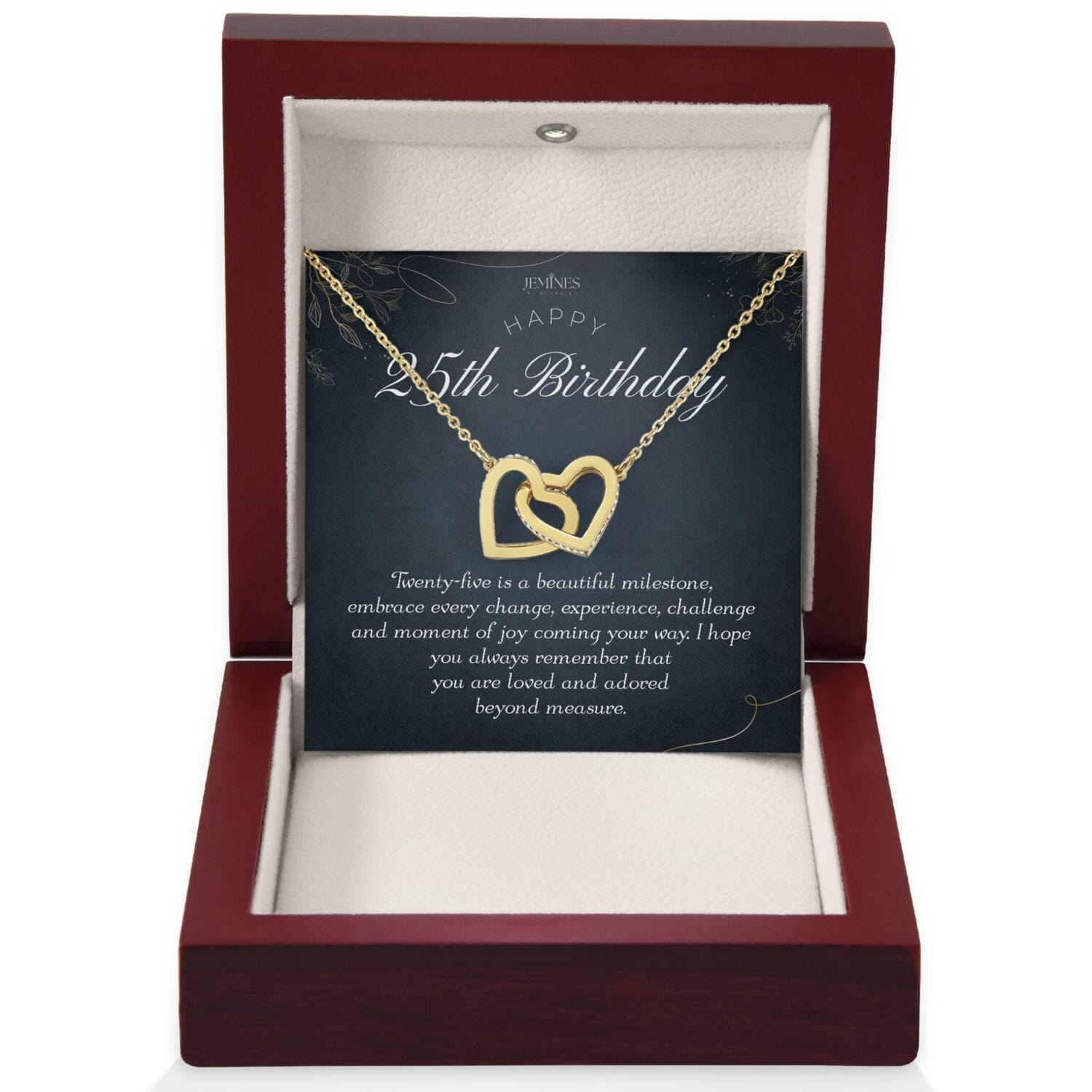 25th Birthday Interlocking Gold Necklace