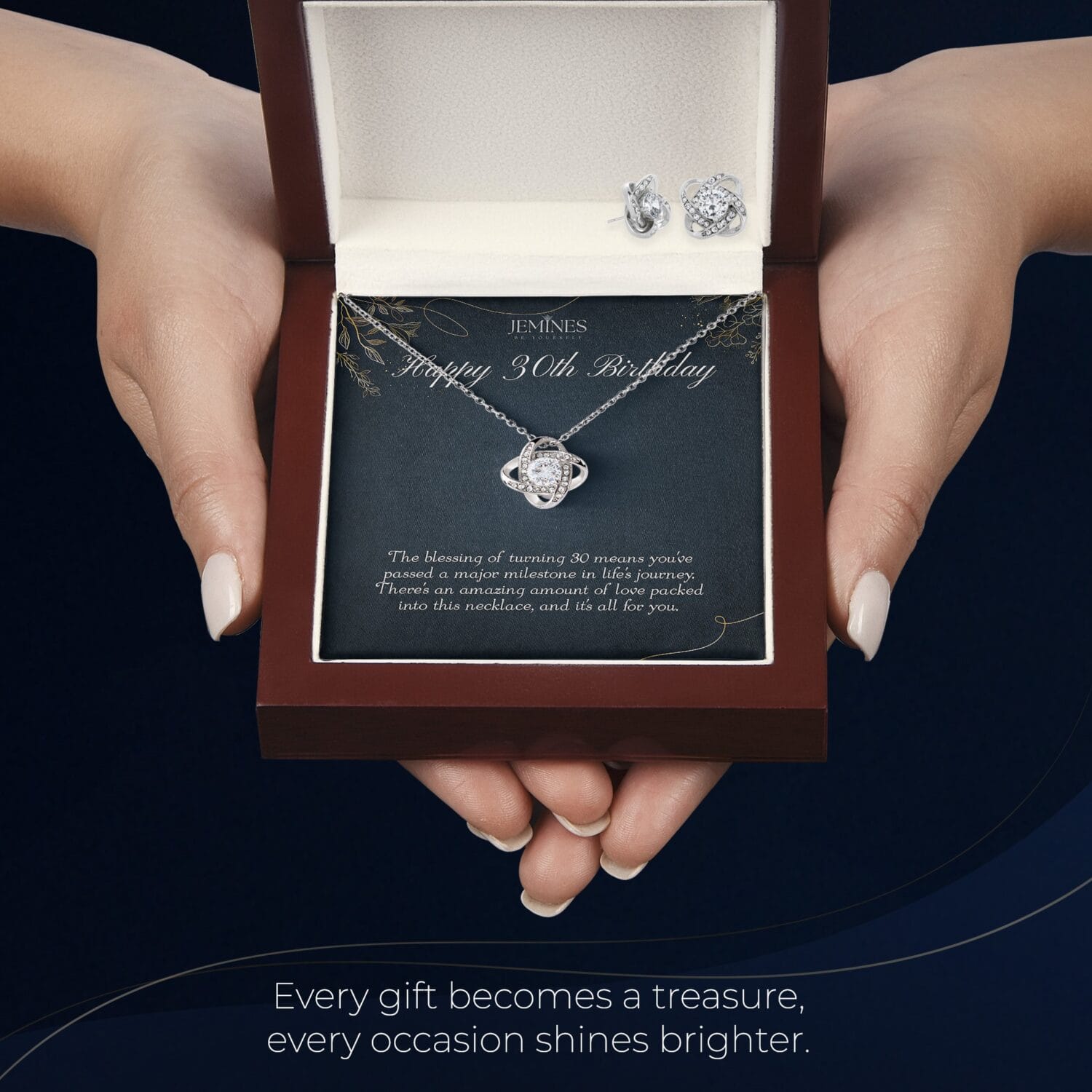 30th Birthday Love Knot Set Necklace Elegant Gift - JEMINES