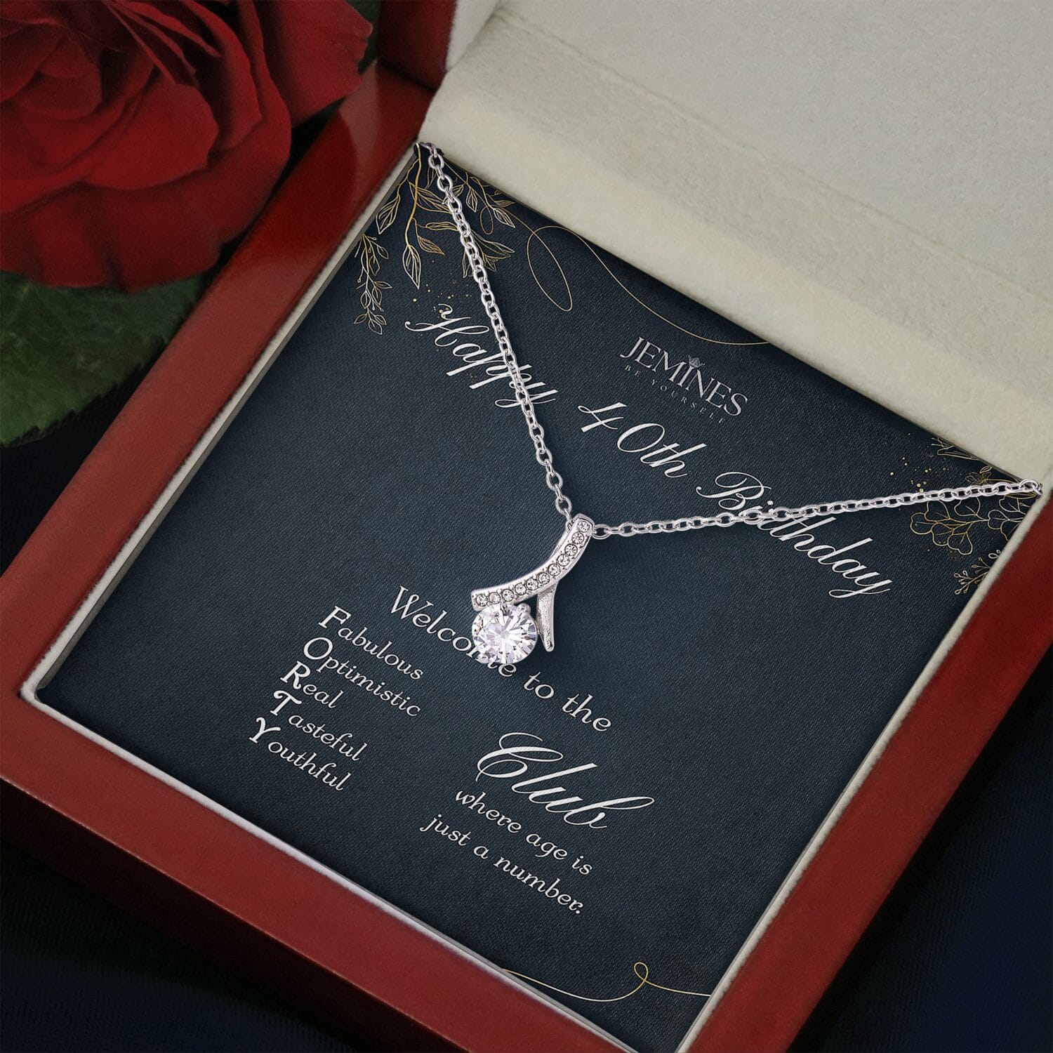 40th Birthday Alluring Beauty Necklace Elegant Gift - JEMINES