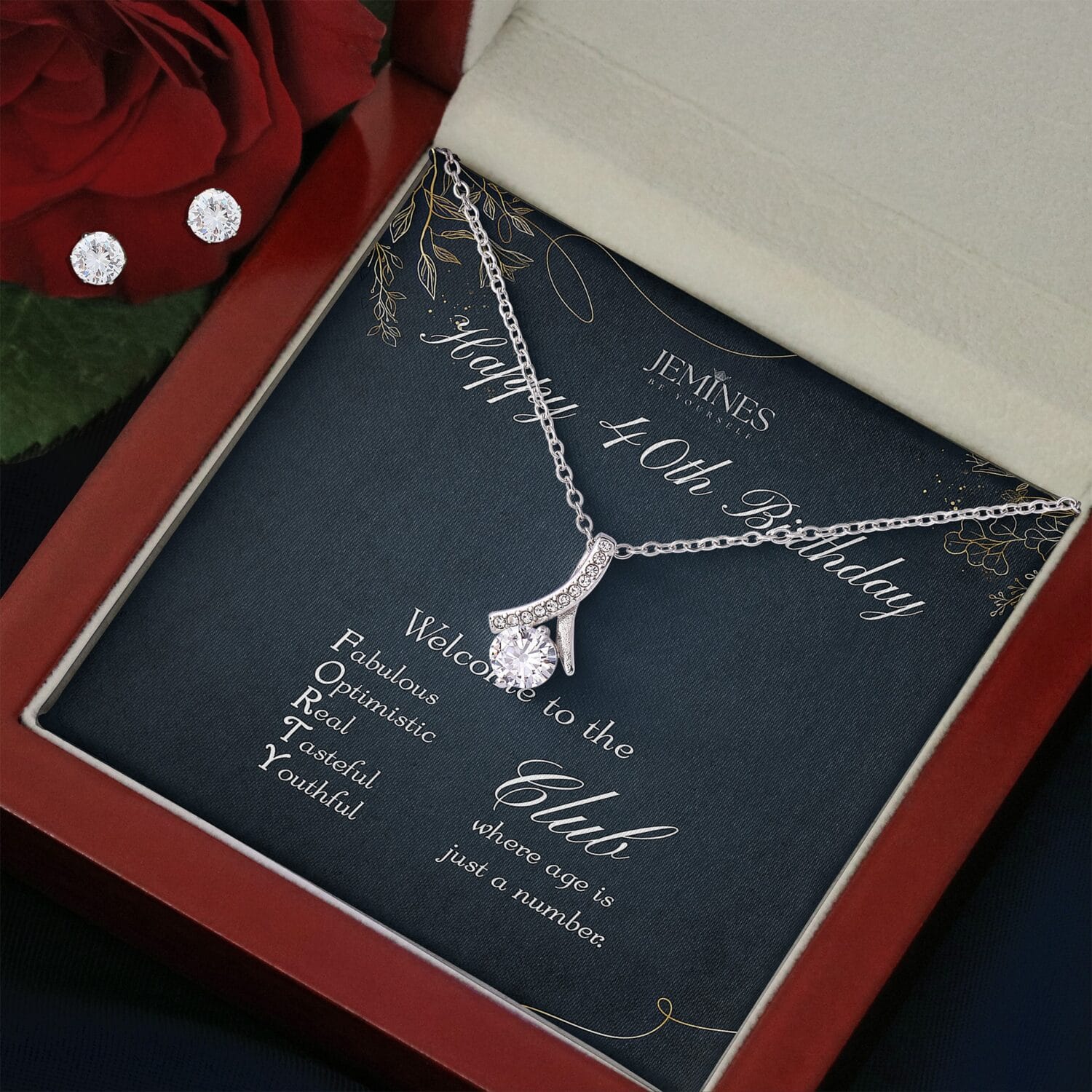40th Birthday Alluring Beauty Set Necklace Elegant Gift - JEMINES