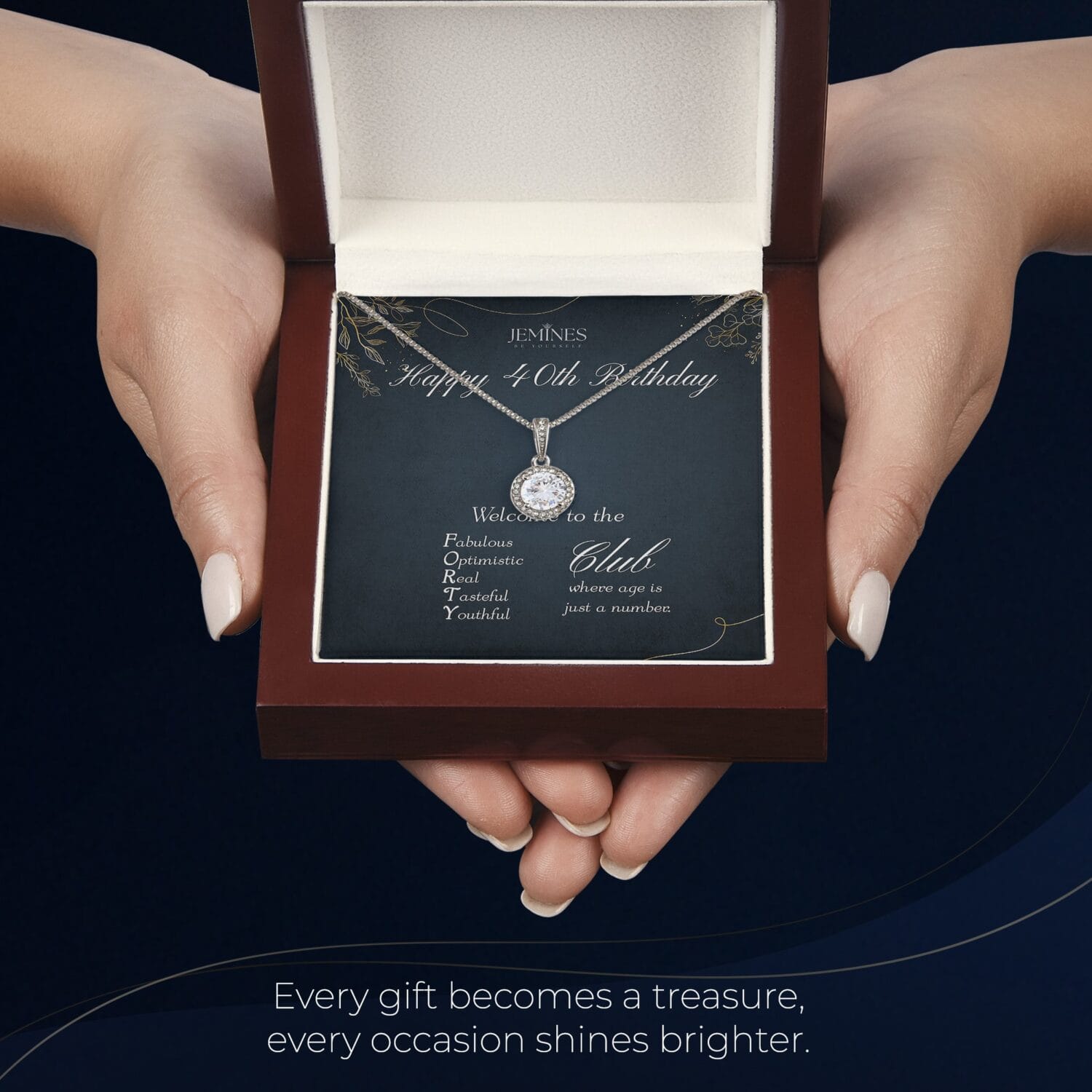 40th Birthday Eternal Hope Necklace Elegant Gift - JEMINES