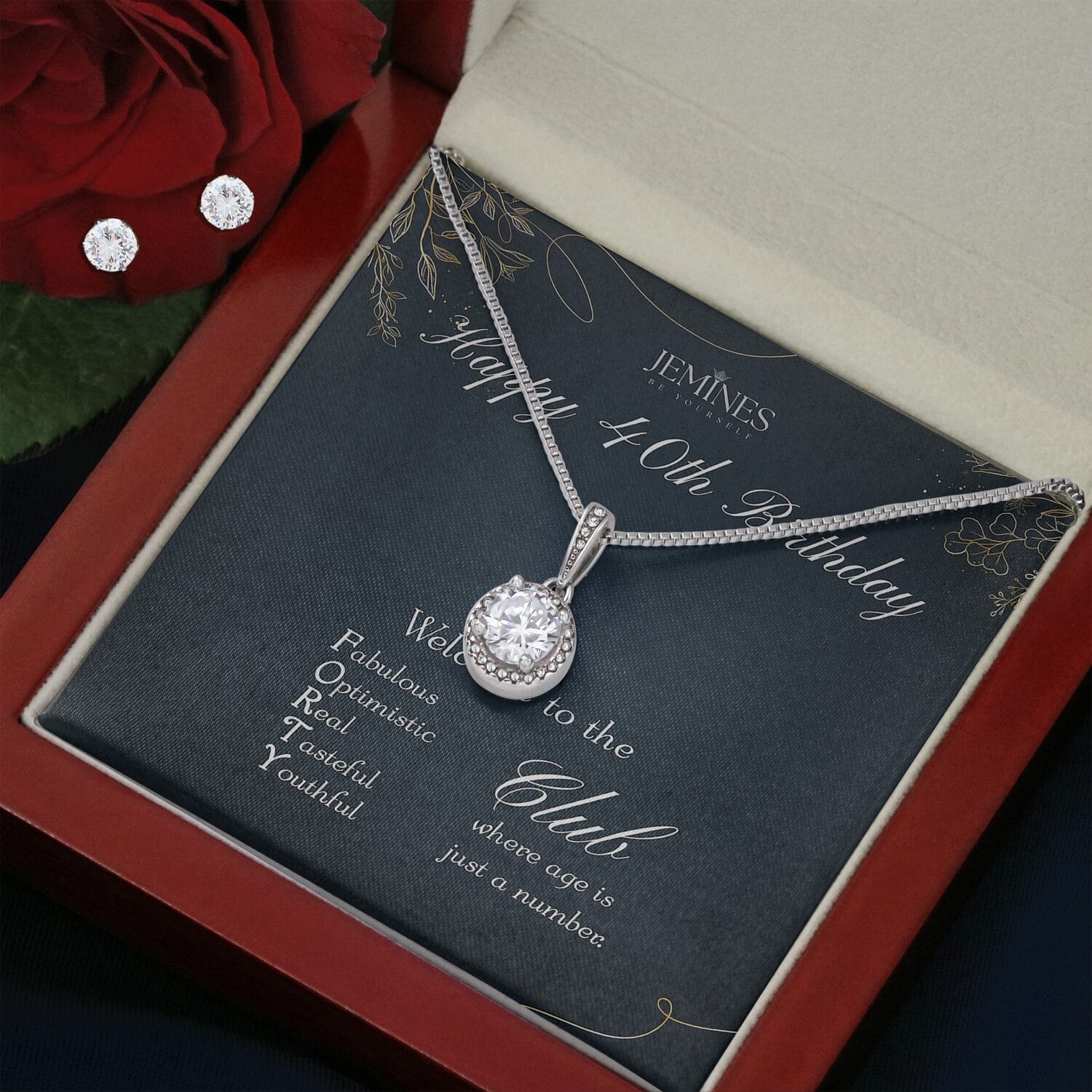 40th Birthday Eternal Hope Set Necklace Elegant Gift - JEMINES