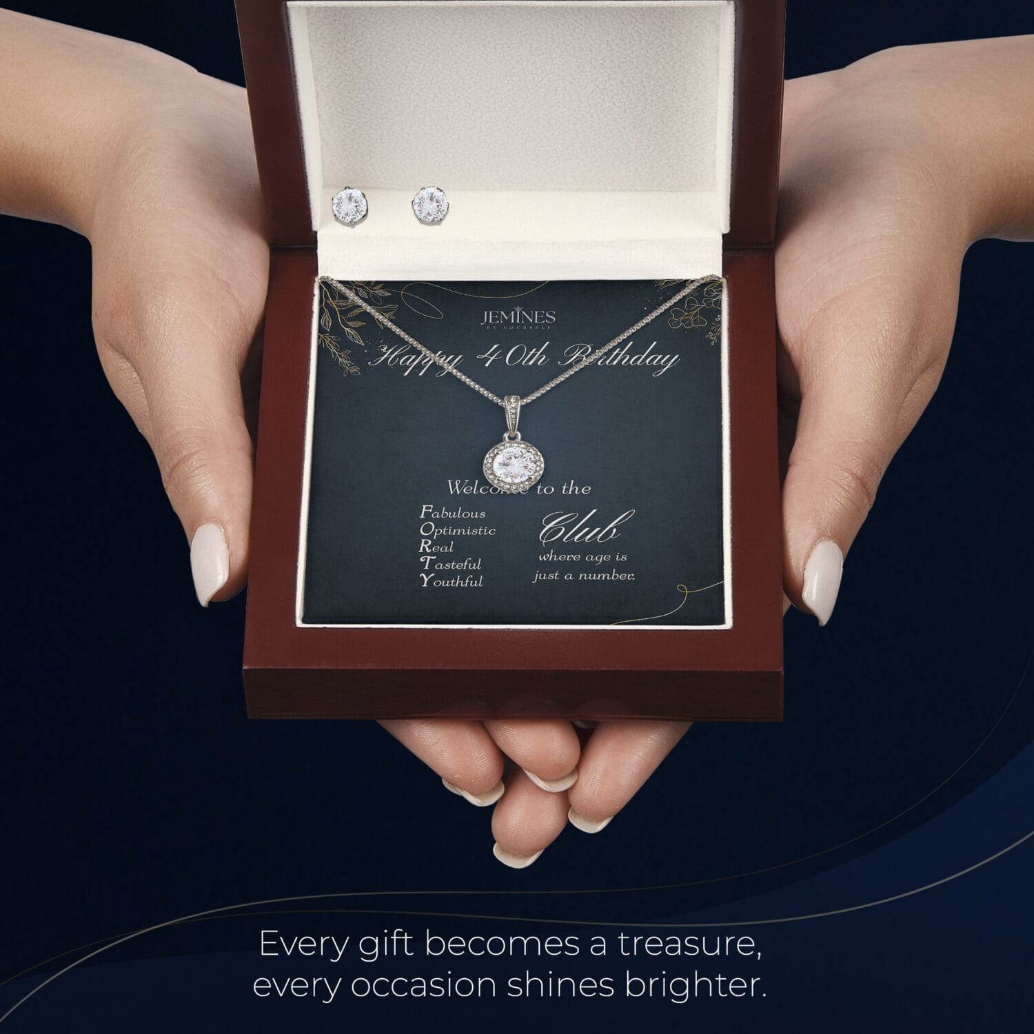 40th Birthday Eternal Hope Set Necklace Elegant Gift - JEMINES