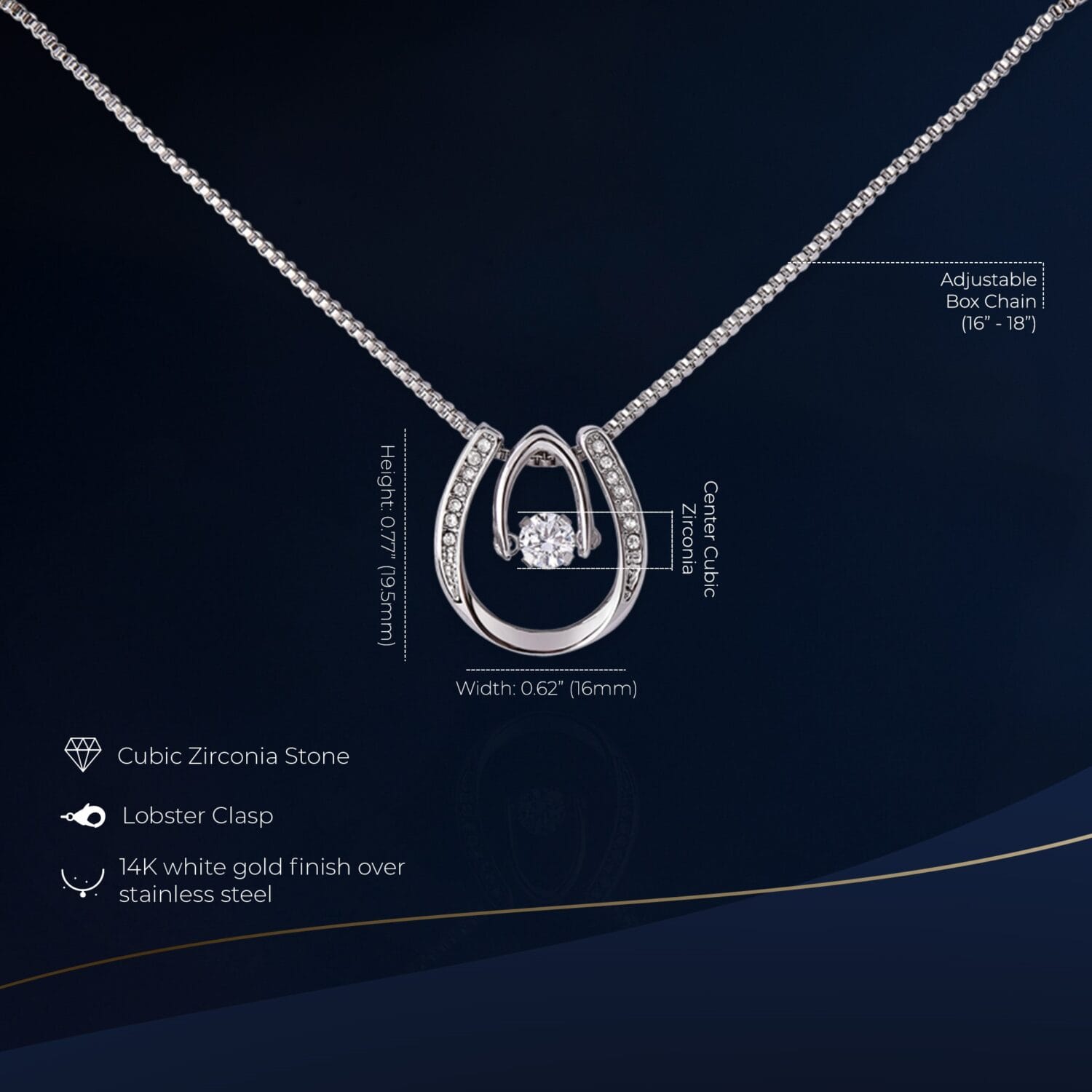 Alternative view of 40th Birthday Lucky in Love Necklace Elegant Gift