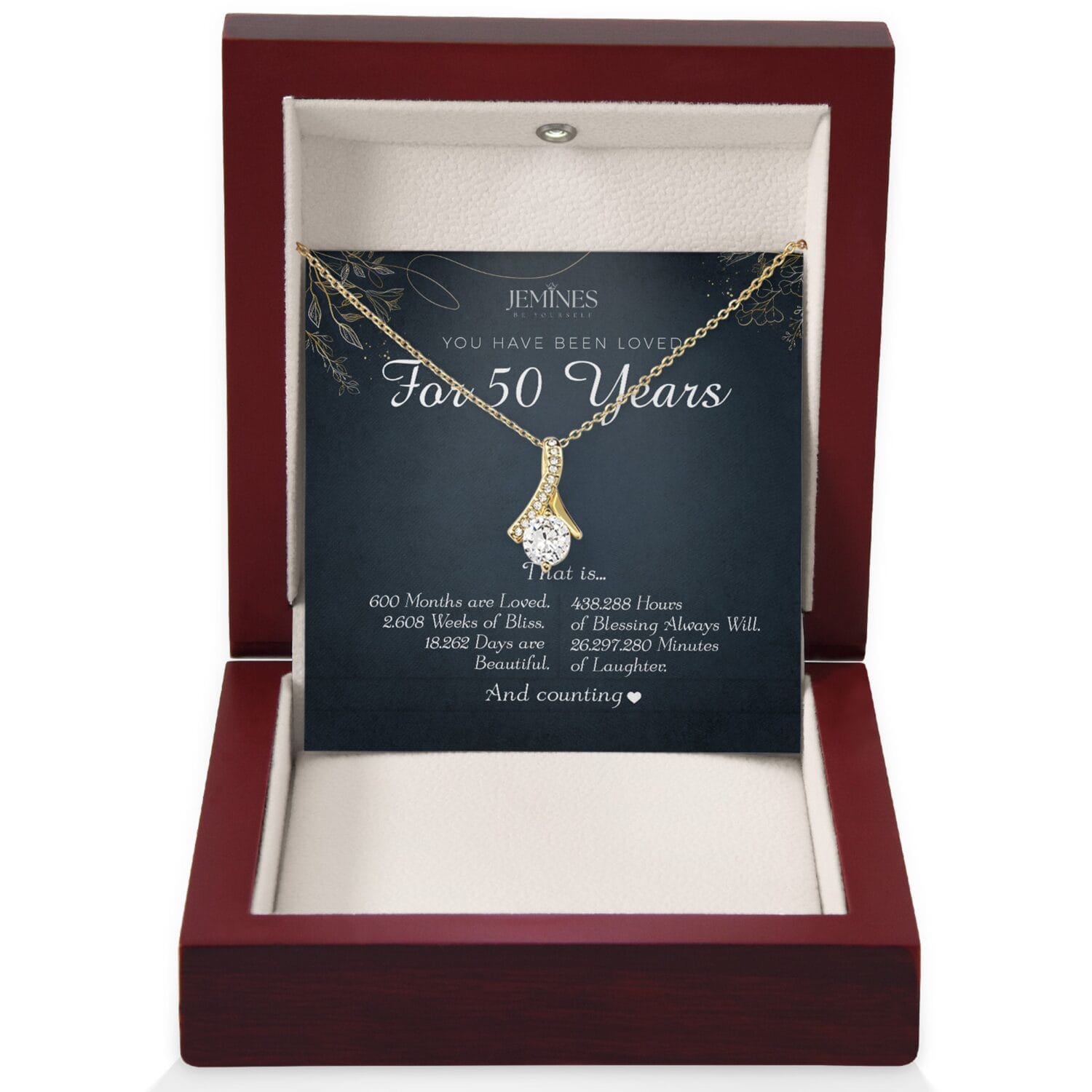 50th Birthday Alluring Beauty Gold Necklace