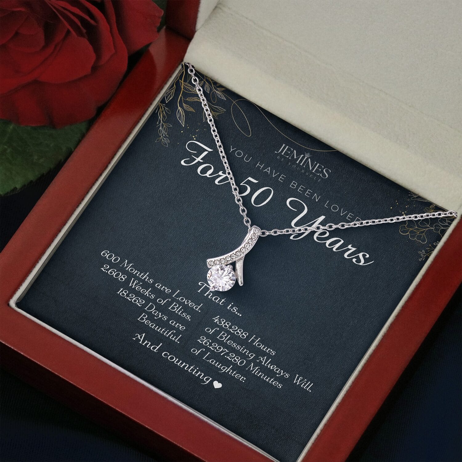 50th Birthday Alluring Beauty Necklace Elegant Gift - JEMINES