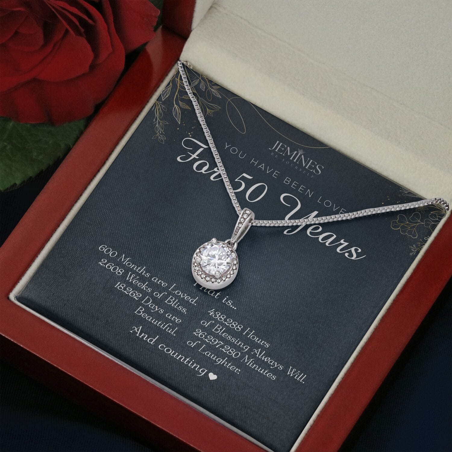 50th Birthday Eternal Hope Necklace Elegant Gift - JEMINES