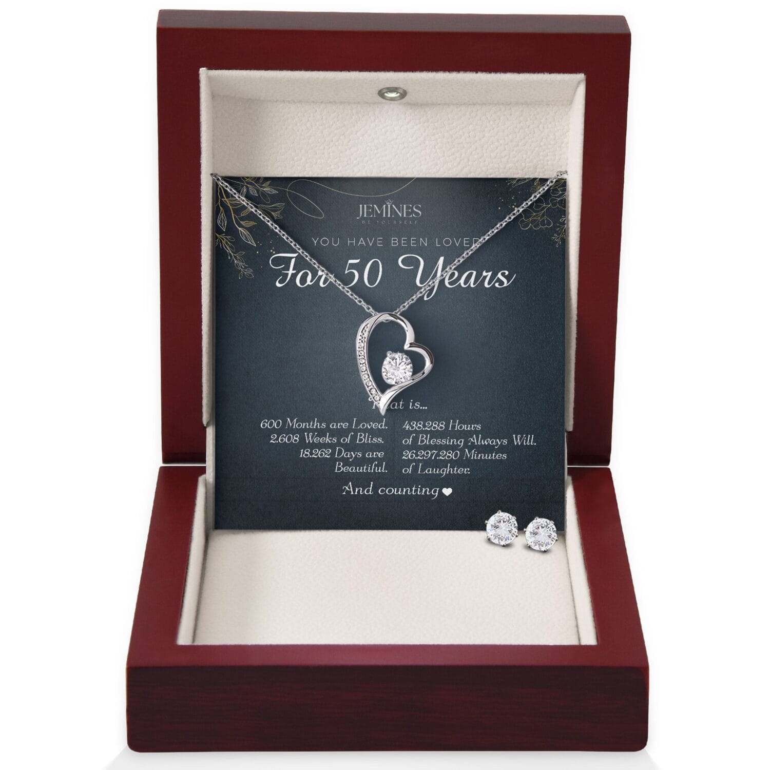 50th Birthday Forever Love Set Necklace