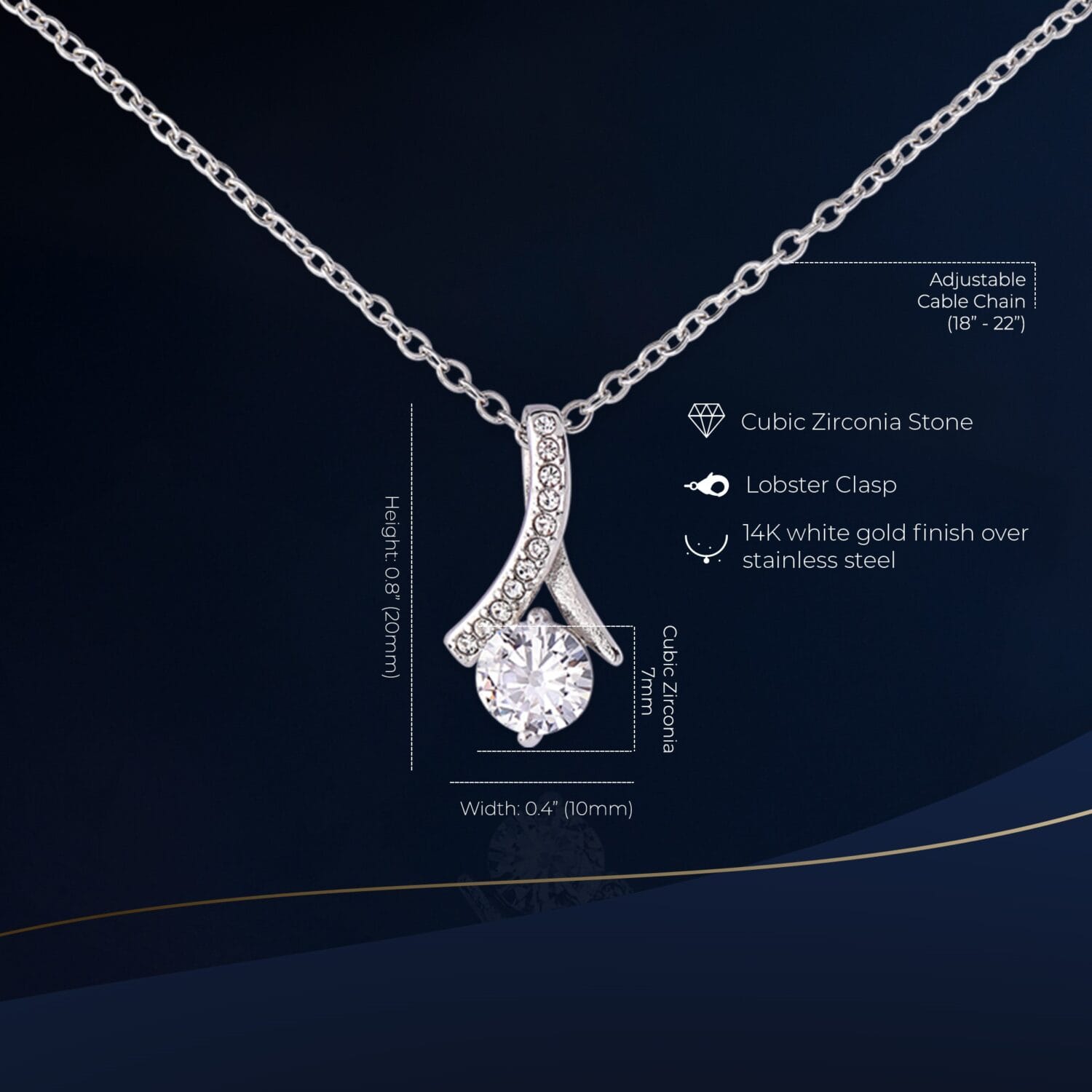 60th Birthday Alluring Beauty Necklace Elegant Gift - JEMINES
