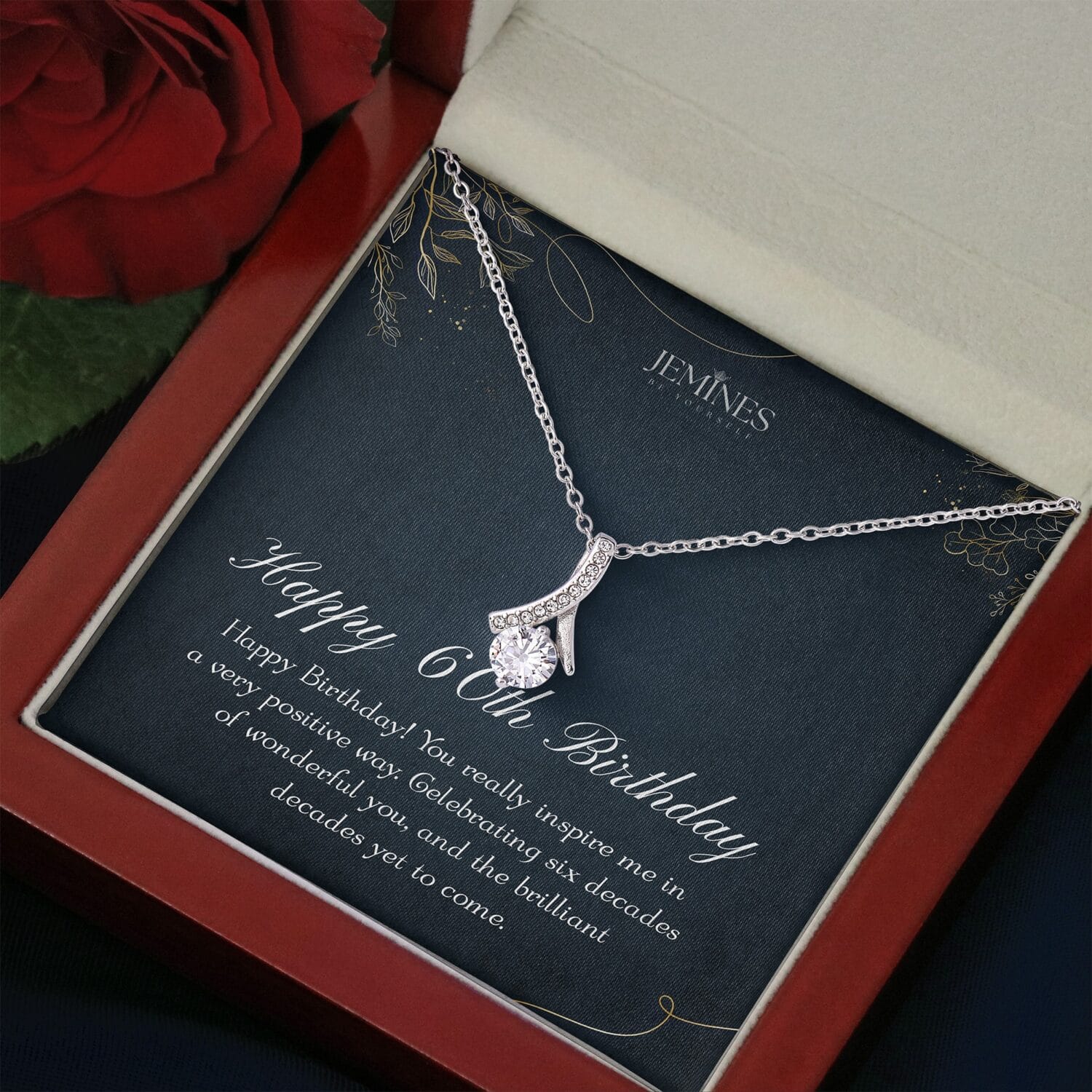 60th Birthday Alluring Beauty Necklace Elegant Gift - JEMINES