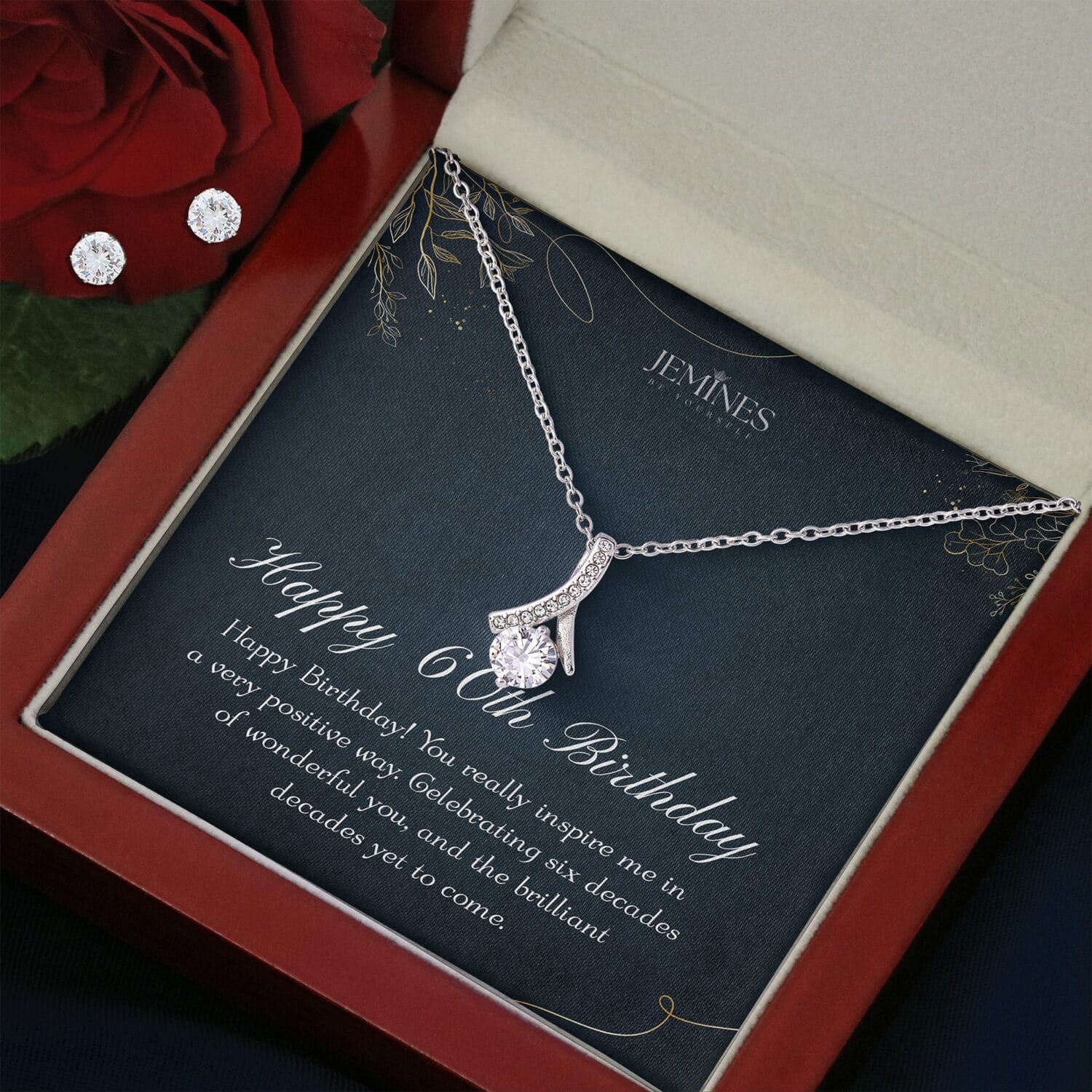 60th Birthday Alluring Beauty Set Necklace Elegant Gift - JEMINES