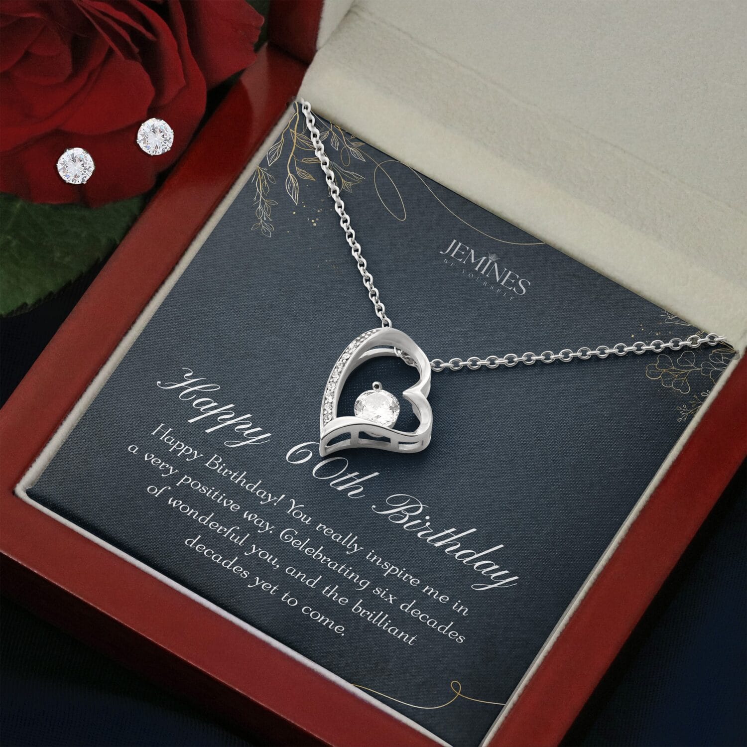 60th Birthday Forever Love Set Necklace Elegant Gift - JEMINES