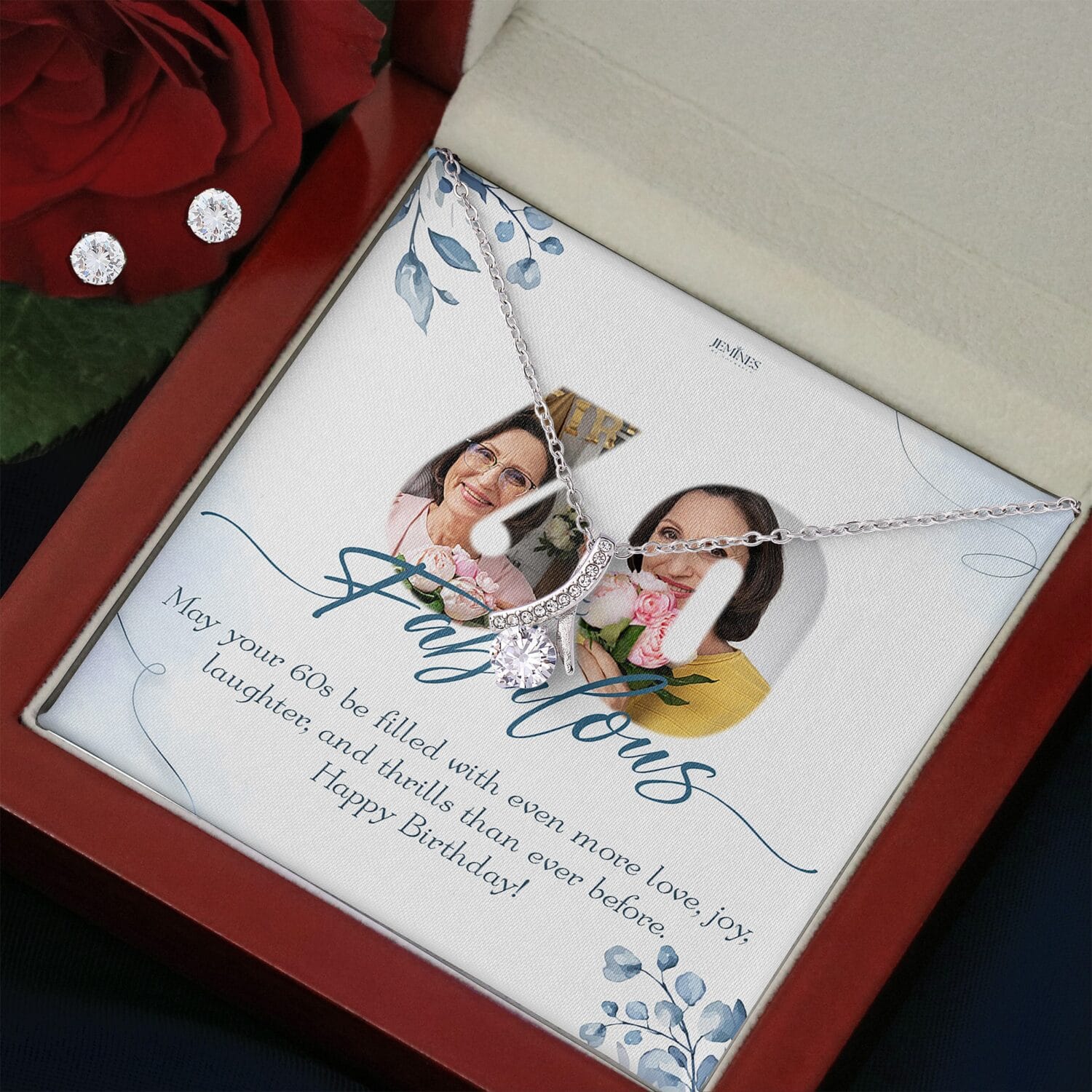 Custom Birthday Alluring Set Necklace Elegant Gift - JEMINES