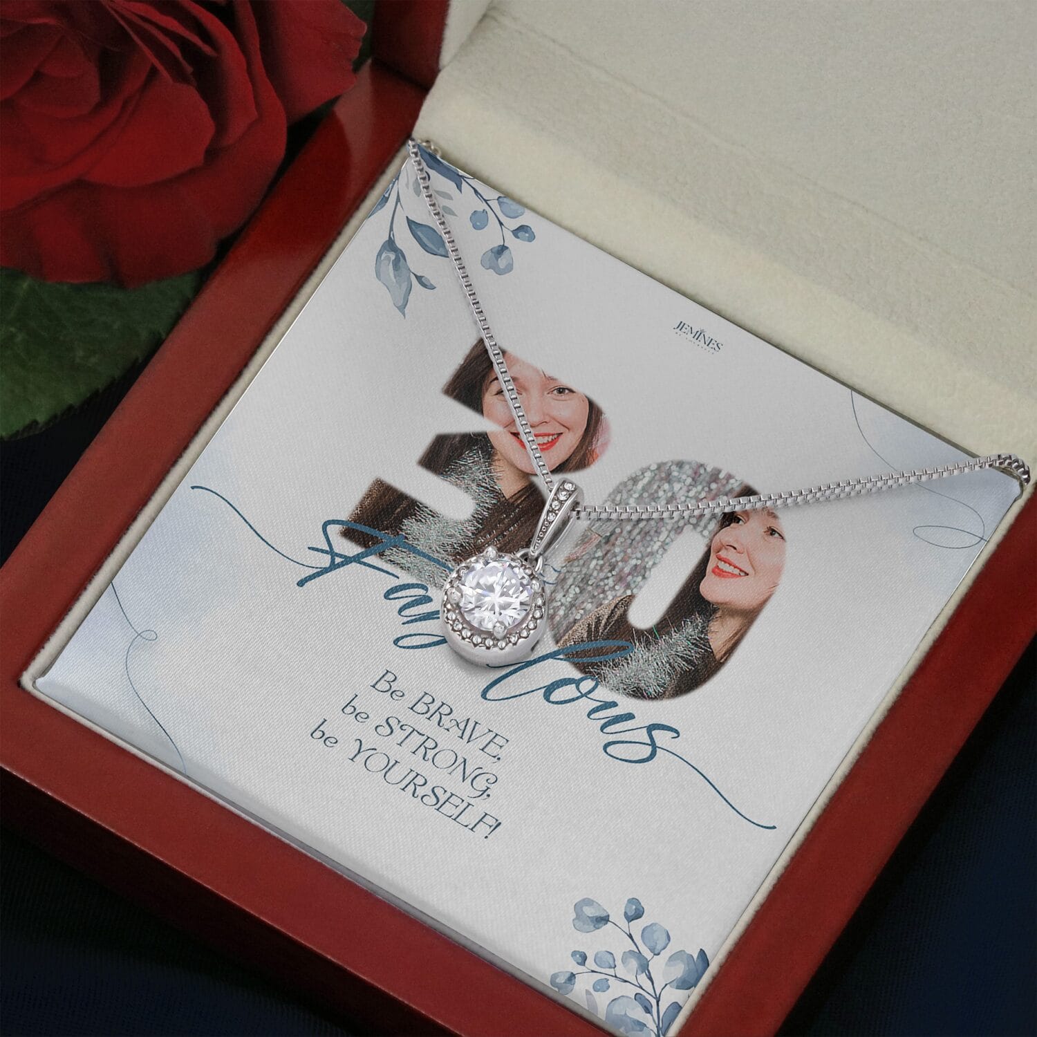Custom Birthday Eternal Hope Necklace Elegant Gift - JEMINES