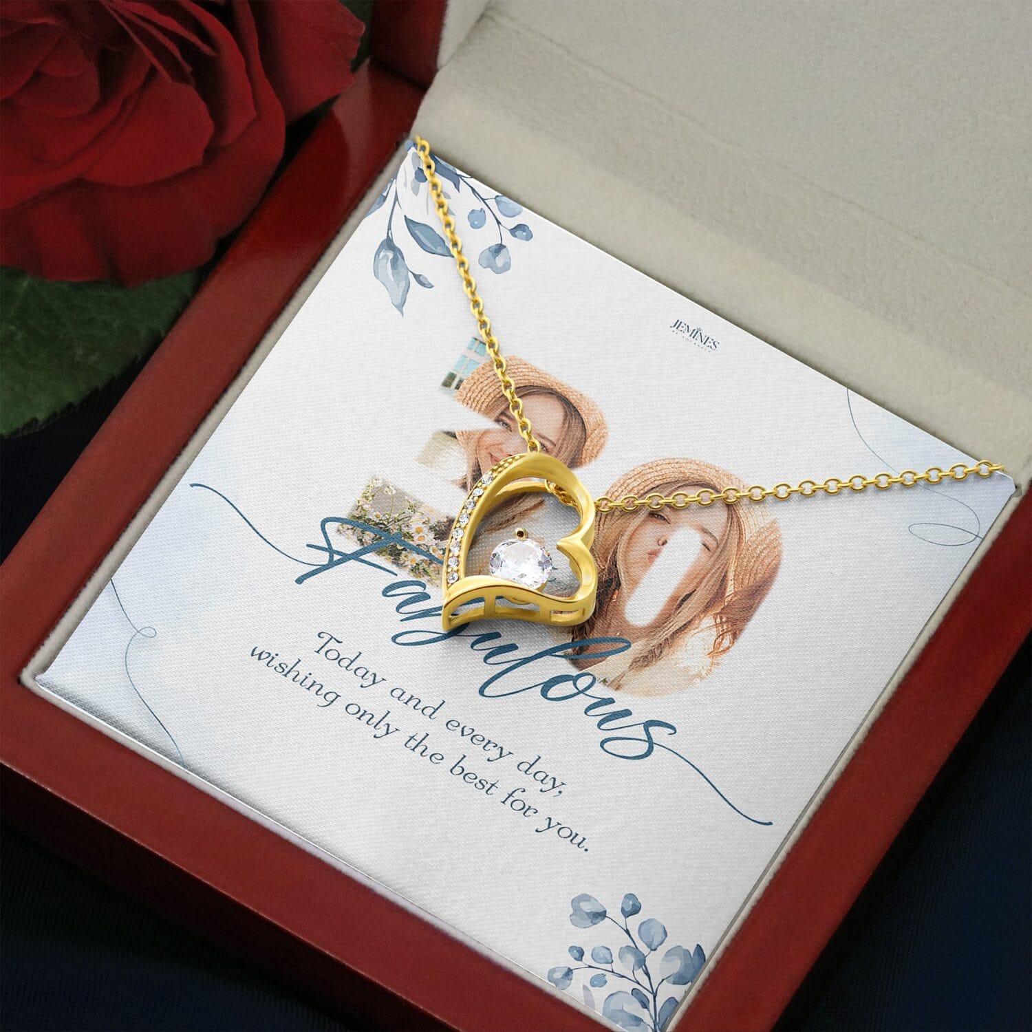 Custom Birthday Forever Gold Necklace Elegant Gift - JEMINES