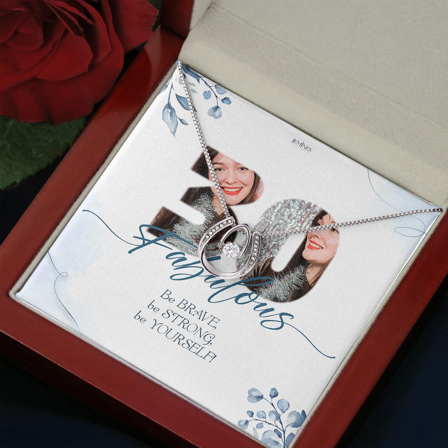 Custom Birthday Lucky In Love Necklace Elegant Gift - JEMINES