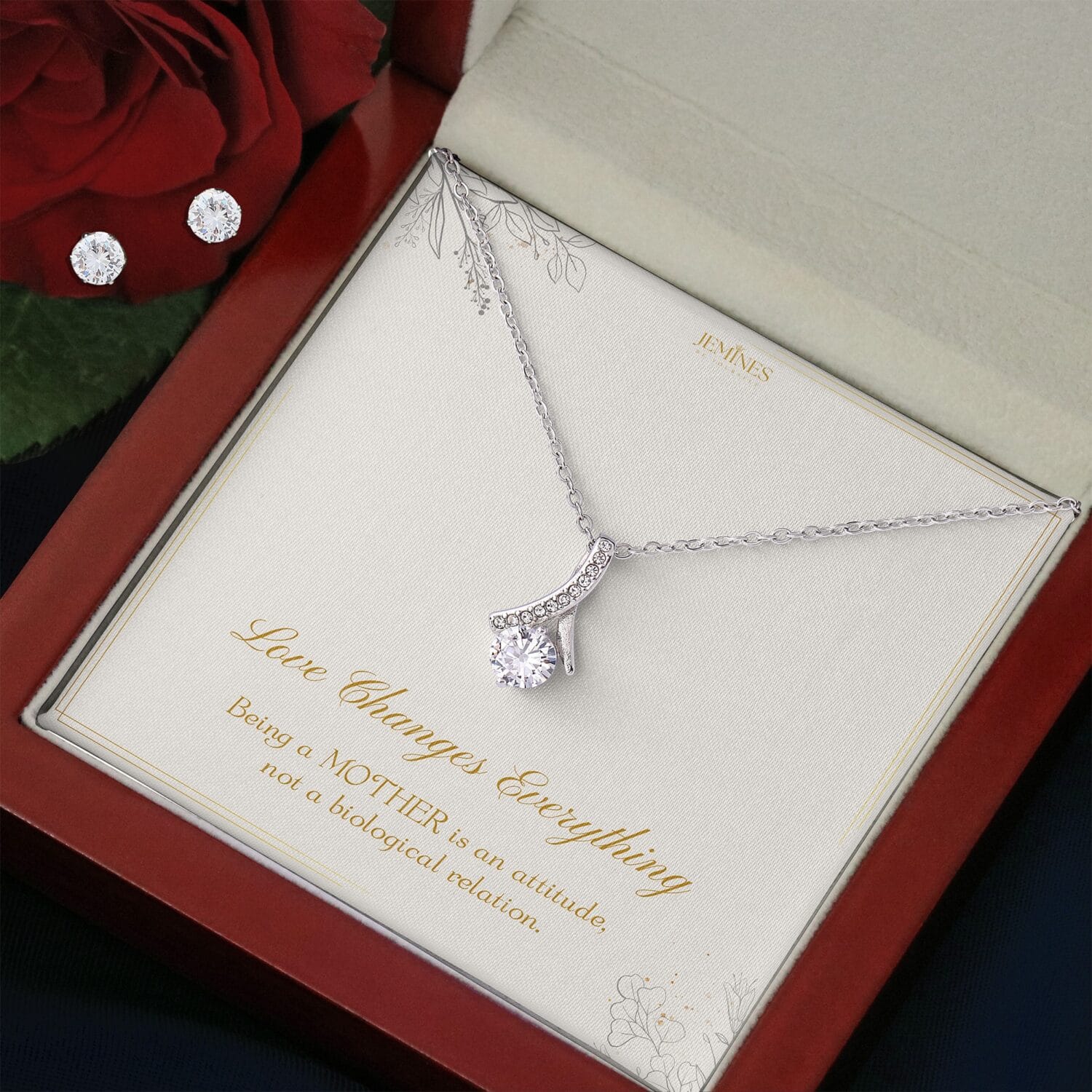 Bonus Mom Alluring Beauty Set Necklace Elegant Gift - JEMINES