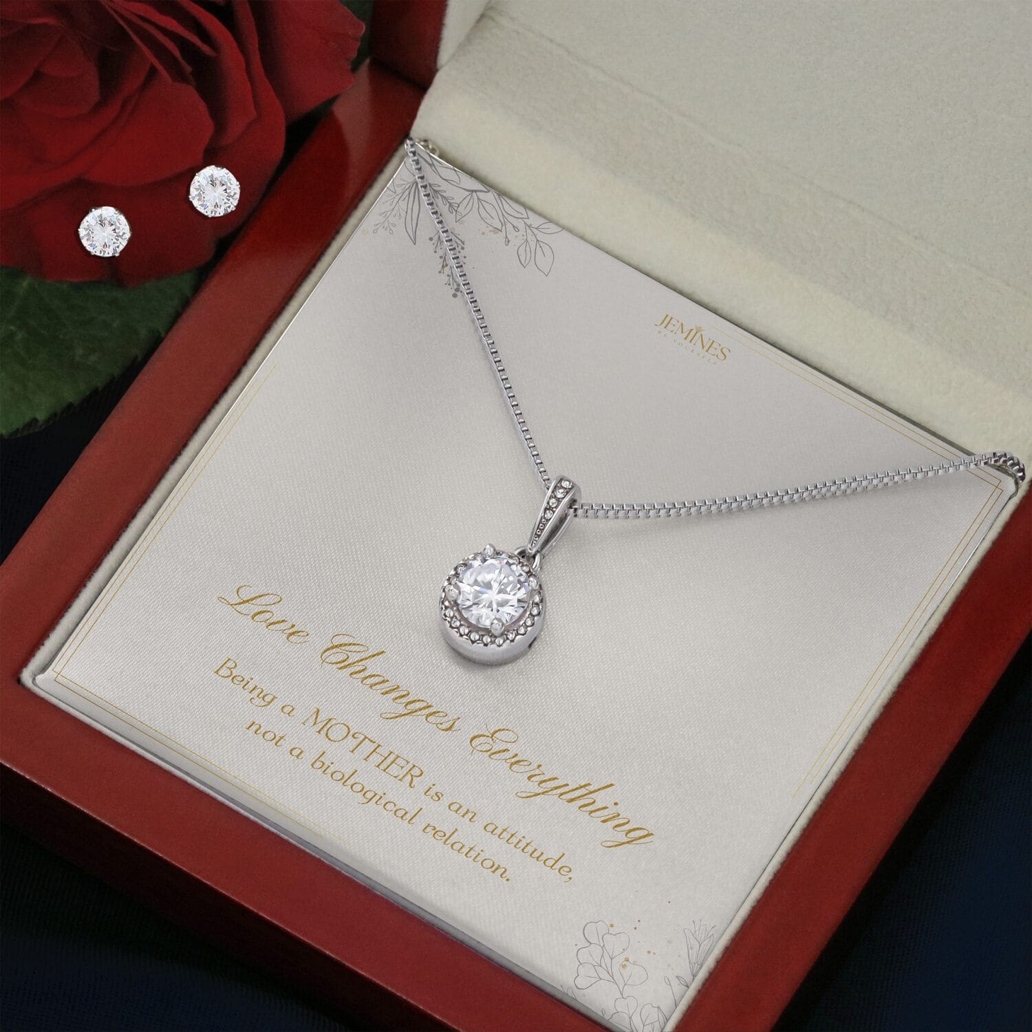 Bonus Mom Eternal Hope Set Necklace Elegant Gift - JEMINES