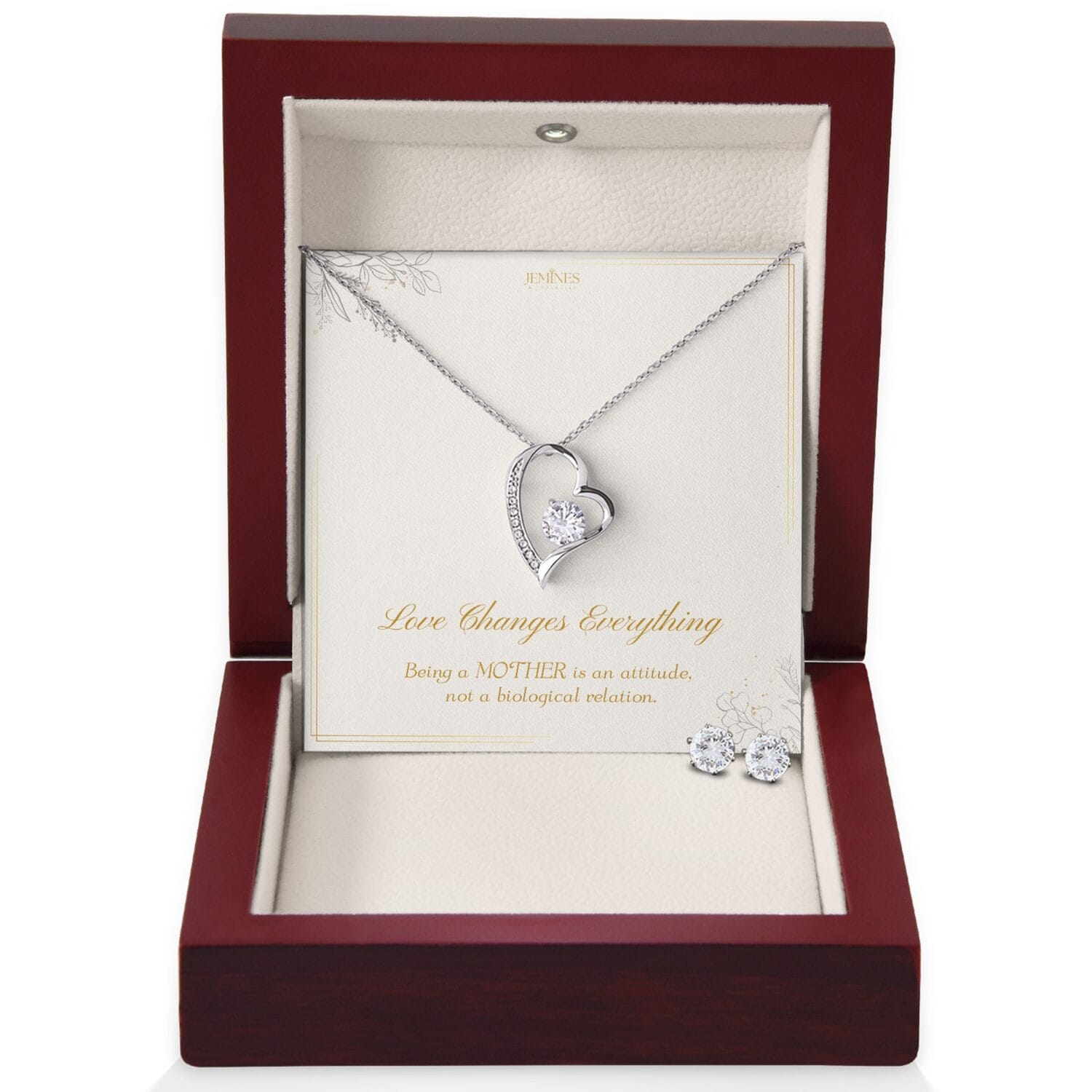 Bonus Mom Forever Love Set Necklace Gift
