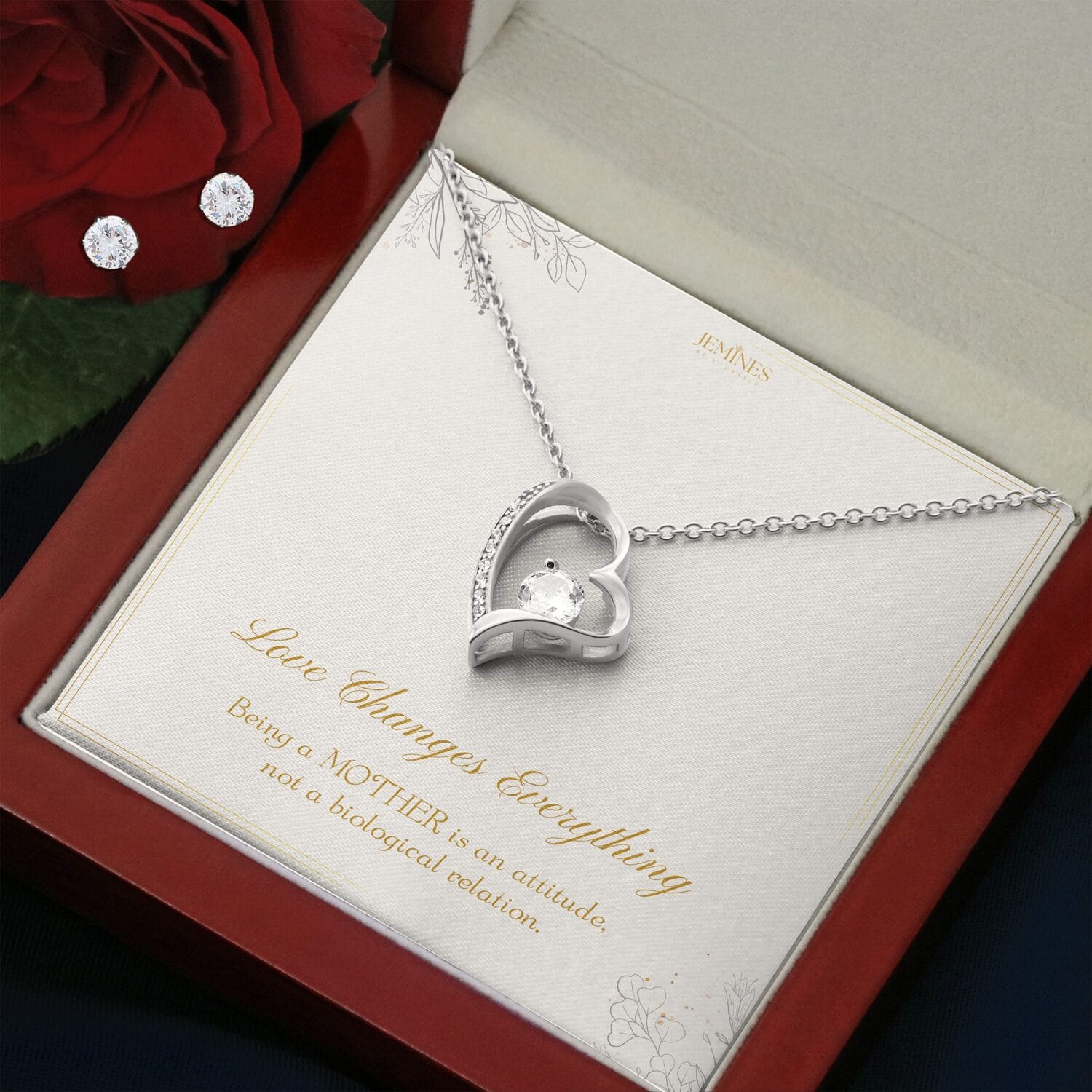 Bonus Mom Forever Love Set Necklace Elegant Gift - JEMINES