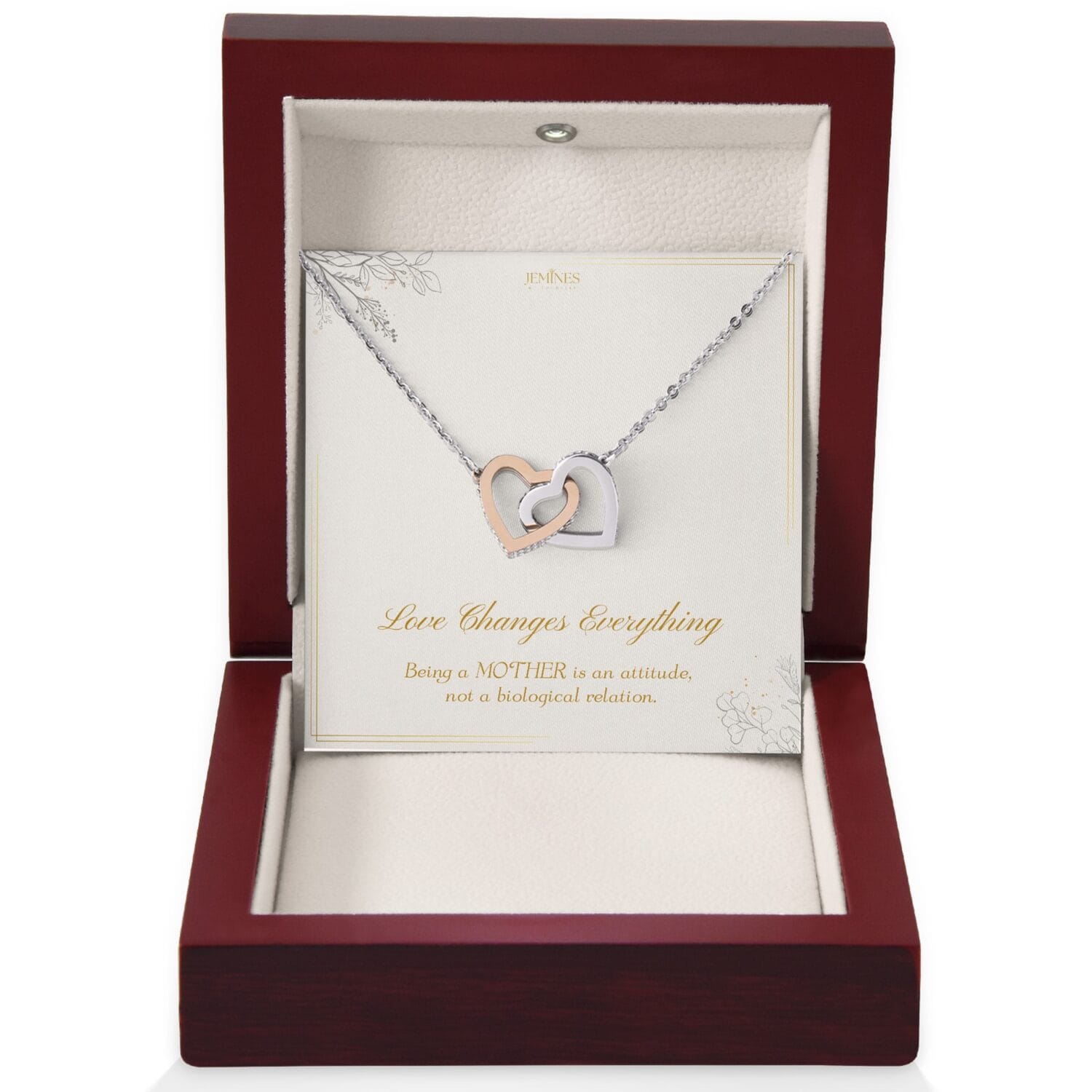 Bonus Mom Interlocking Hearts Necklace