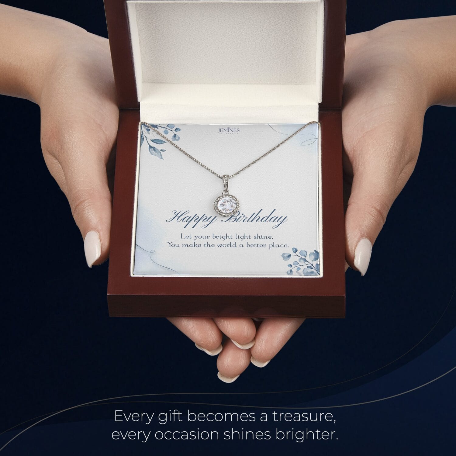 Birthday Eternal Hope Necklace Elegant Custom Gift - JEMINES
