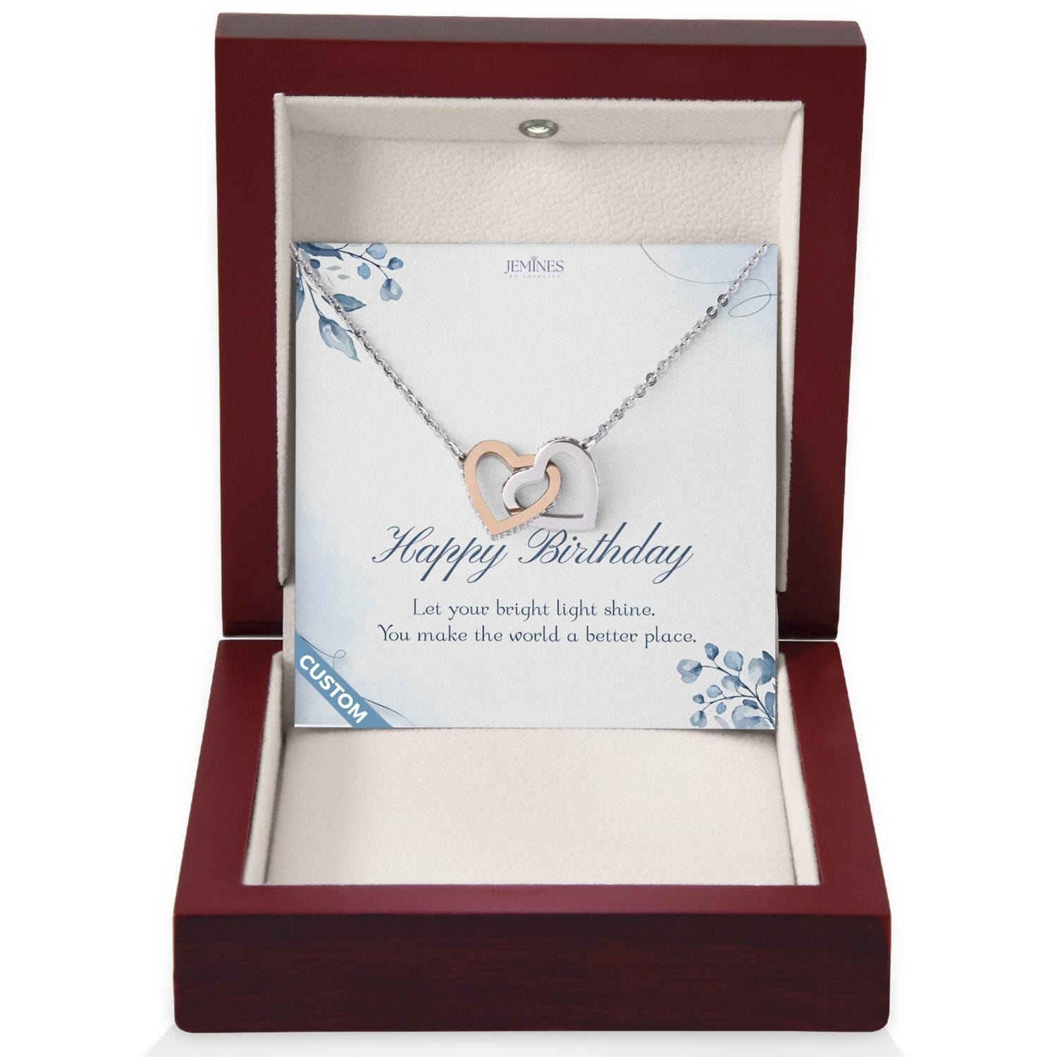 Birthday Interlocking Necklace Custom Gift
