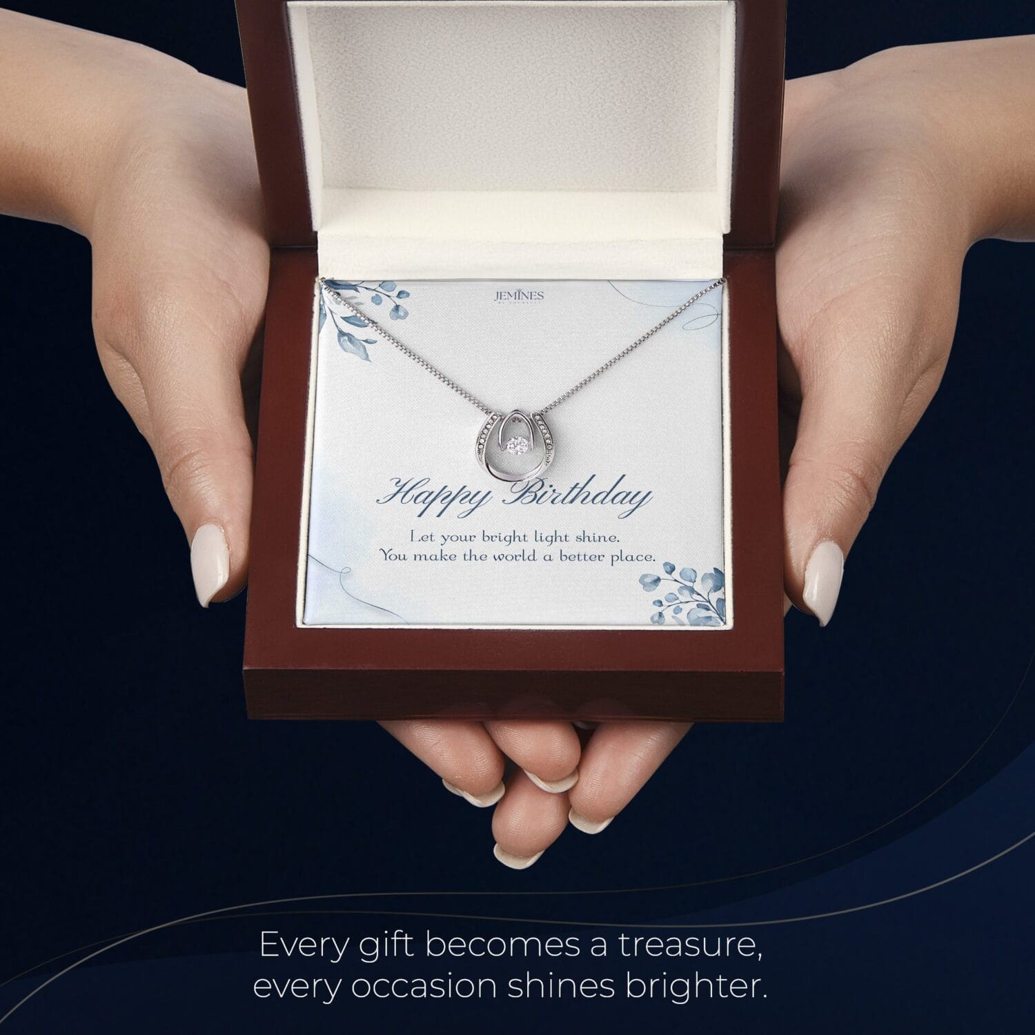 Birthday Lucky In Love Necklace Elegant Custom Gift - JEMINES