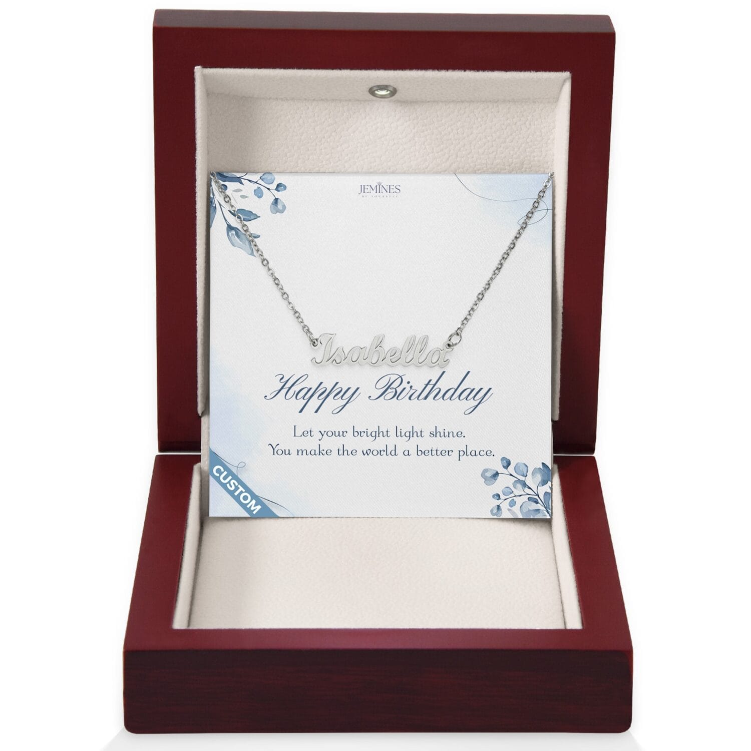 Birthday Name Necklace Custom Gift