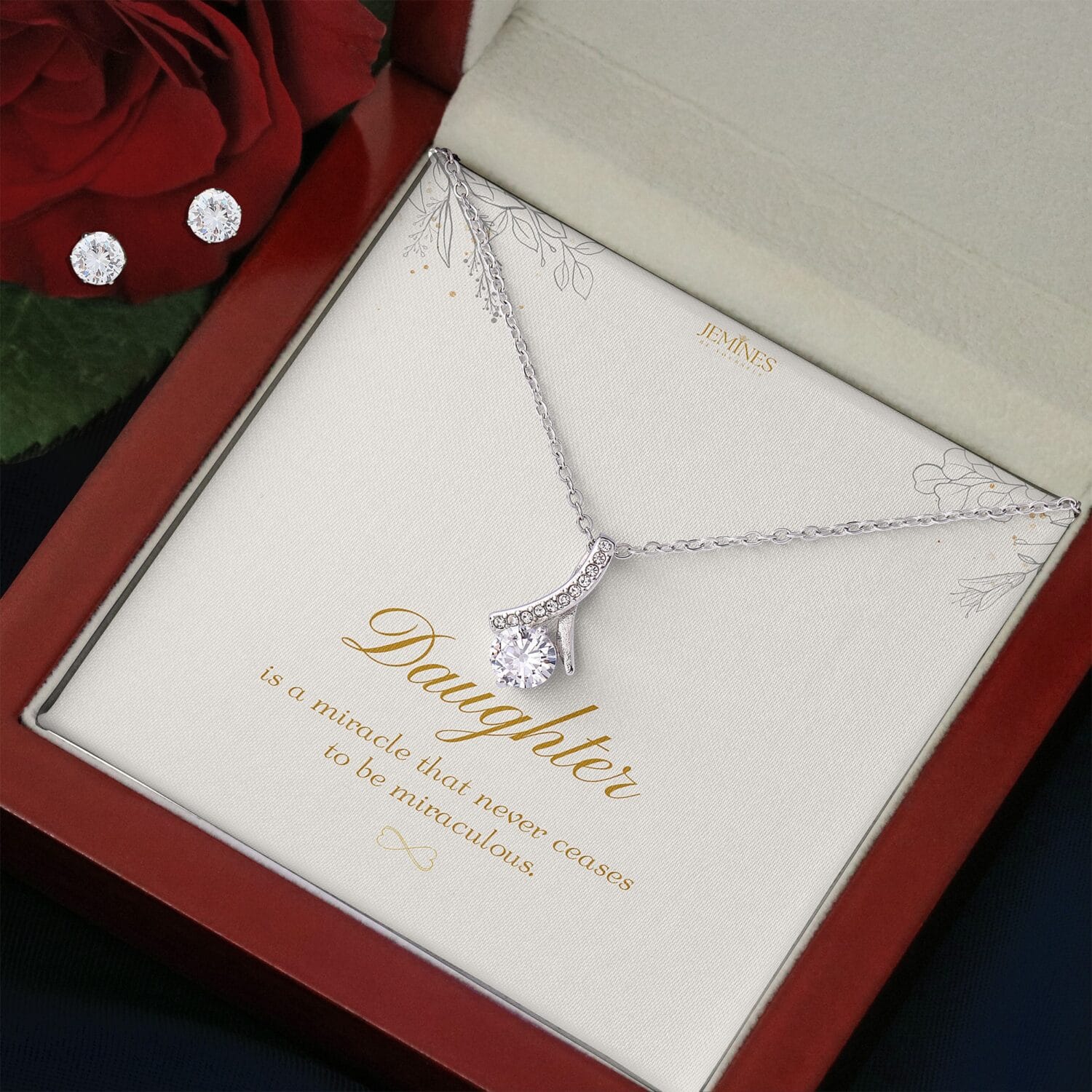 Daughter Alluring Beauty Set Necklace Elegant Gift - JEMINES