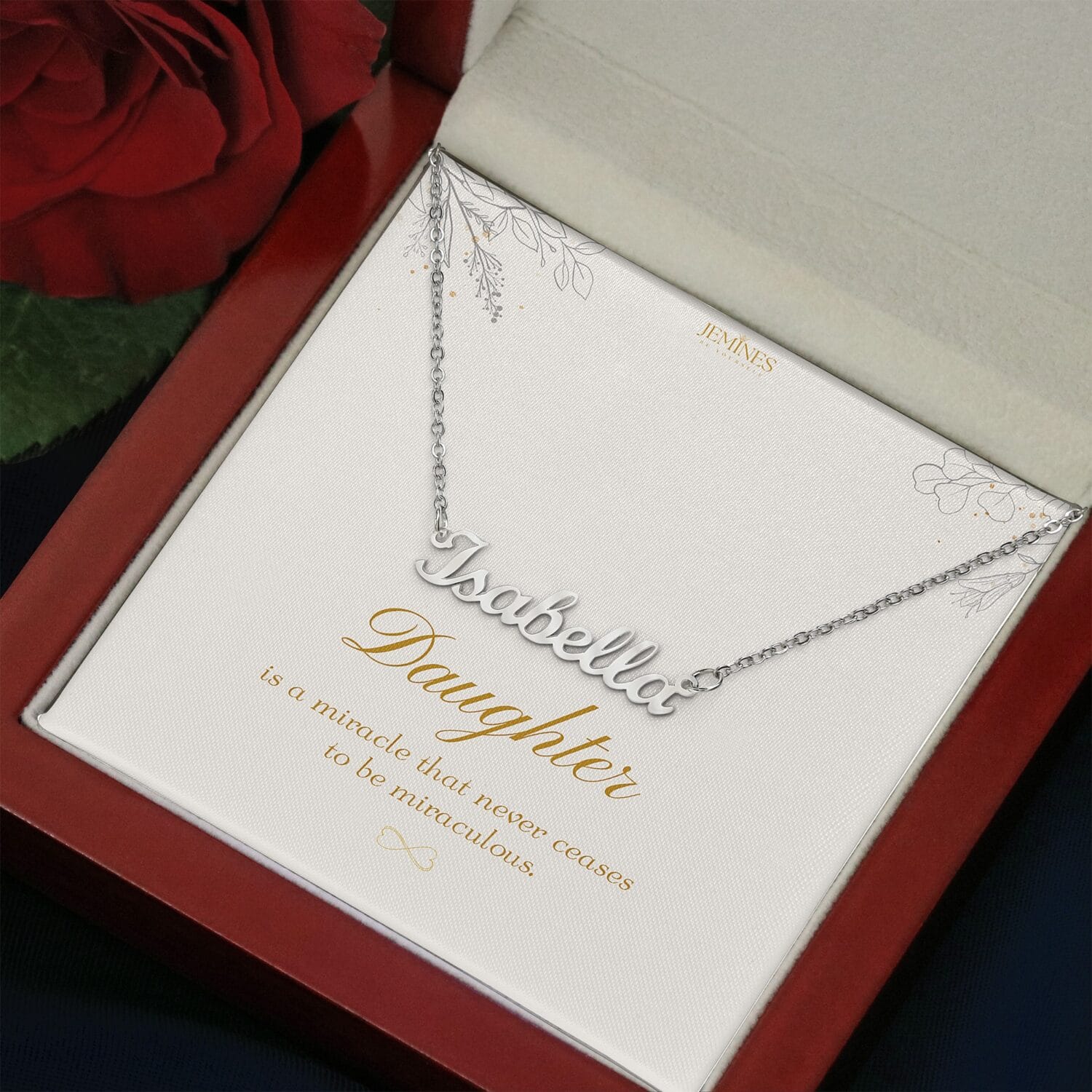 Daughter Custom Name Necklace Elegant Gift - JEMINES