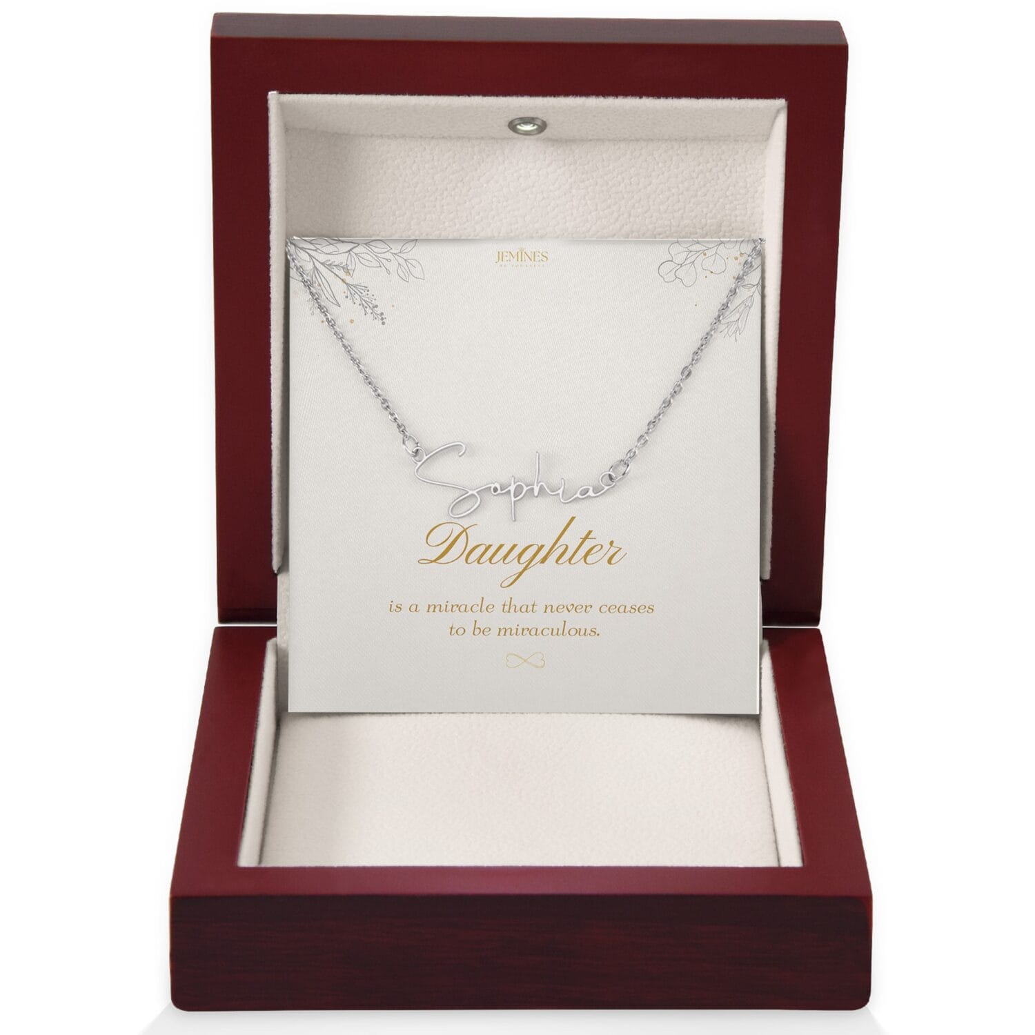 Daughter Custom Signature Name Necklace Gift