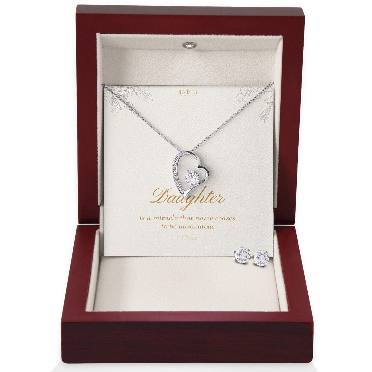 Daughter Forever Love Set Necklace Gift