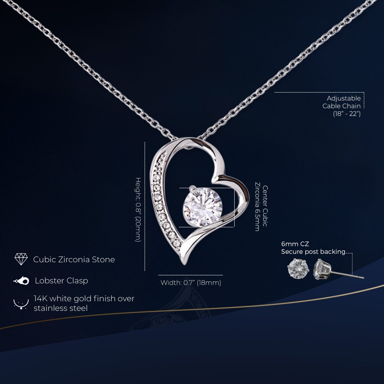 Alternative view of Daughter-In-Law Forever Love Set Necklace Elegant Gift