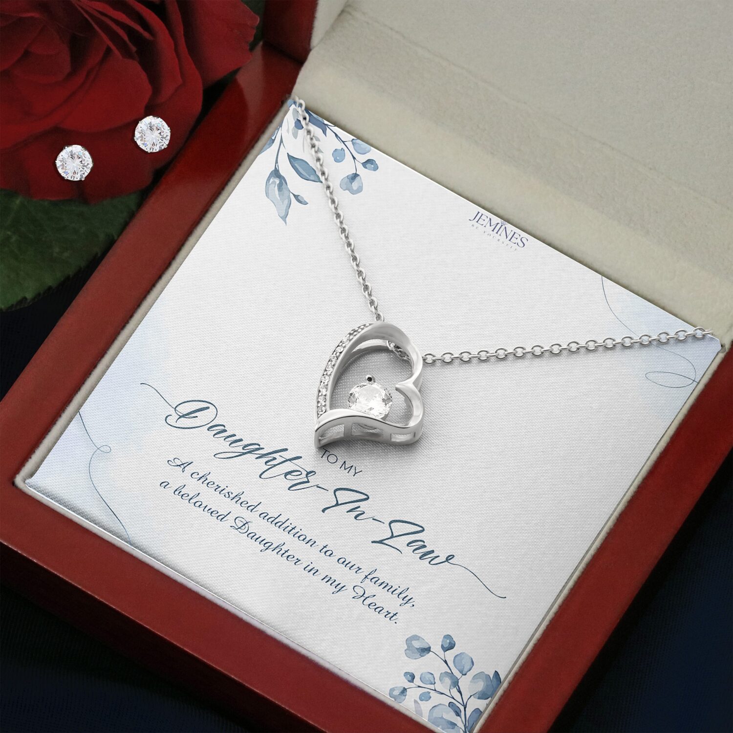 Daughter-In-Law Forever Love Set Necklace Elegant Gift - JEMINES