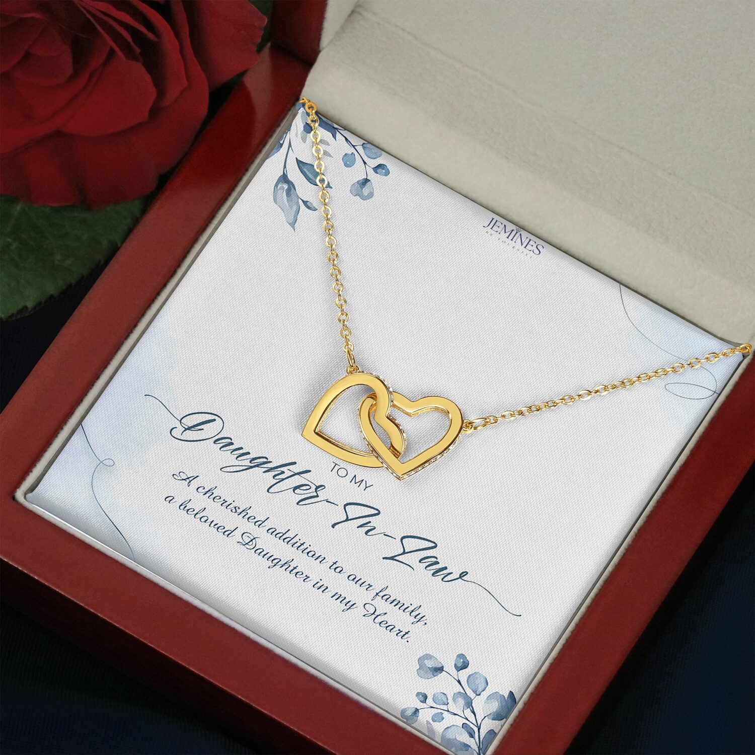 Daughter-In-Law Interlocking Gold Necklace Elegant Gift - JEMINES