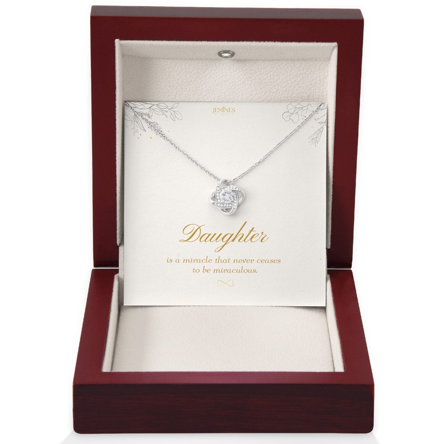 Daughter Love Knot Necklace Gift